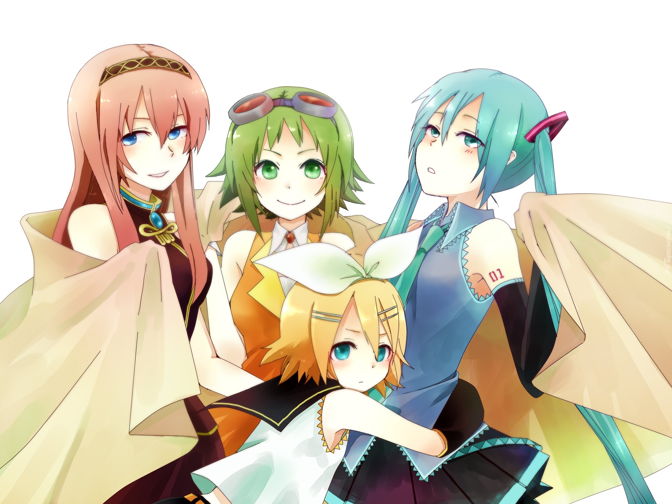 Vocaloid, Megurine Luka, Kagamine Rin, Hatsune Miku, Gumi