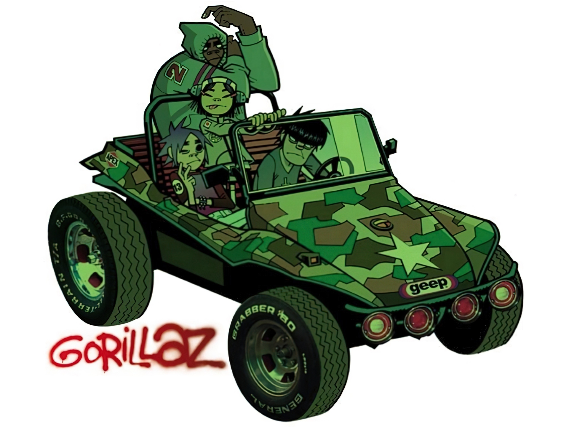 Gorillaz,Jeep, samochód