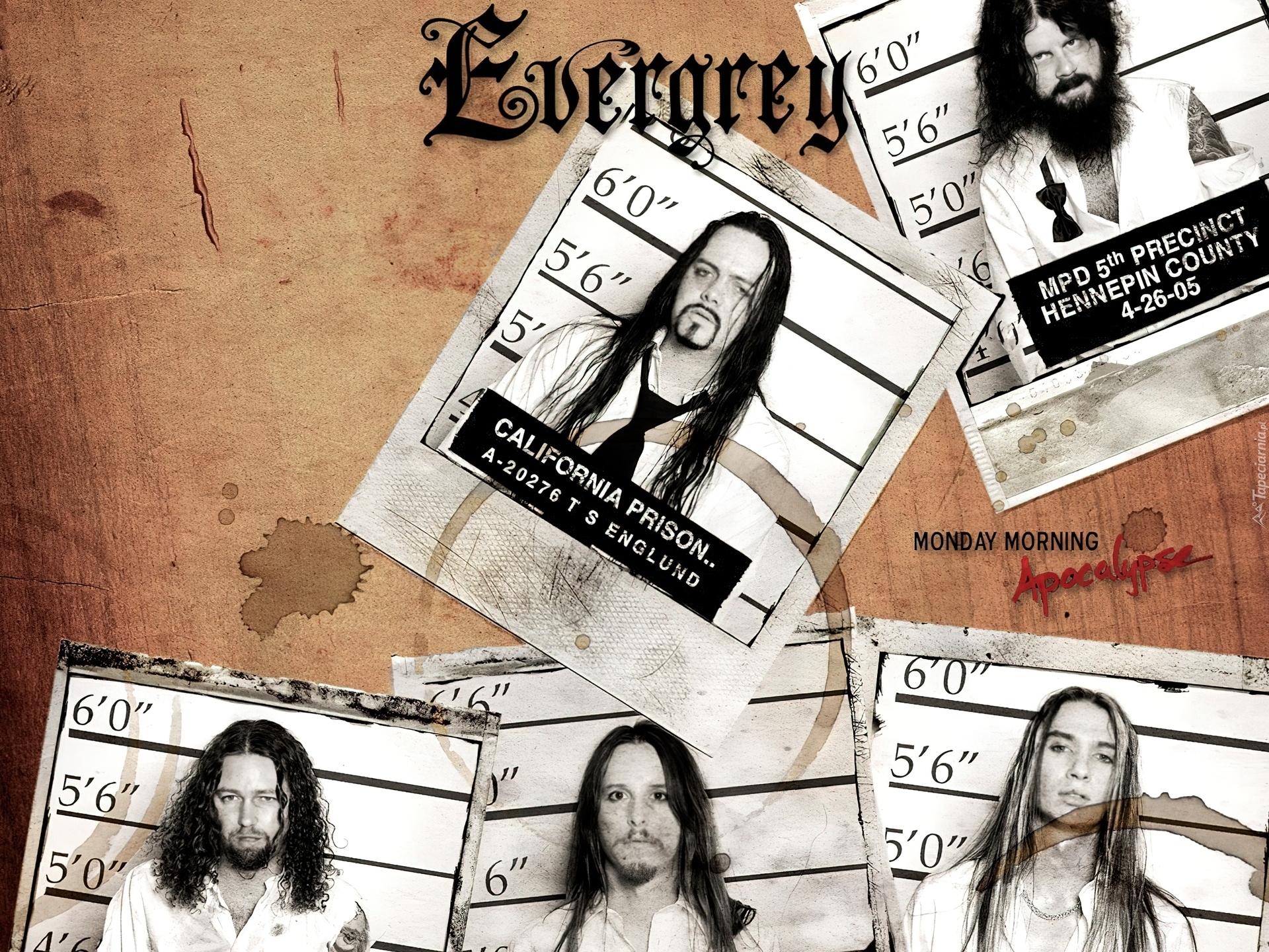 Evergrey,ludzie, człowiek , zespół ,zdjęcia policyjne