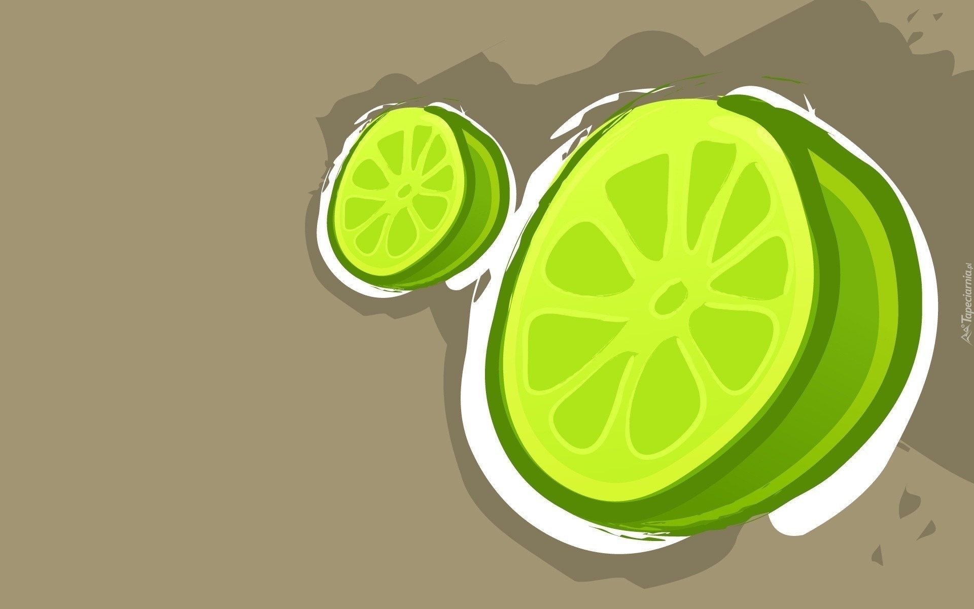 Owoc, Limonka, Tło, Grafika 2D