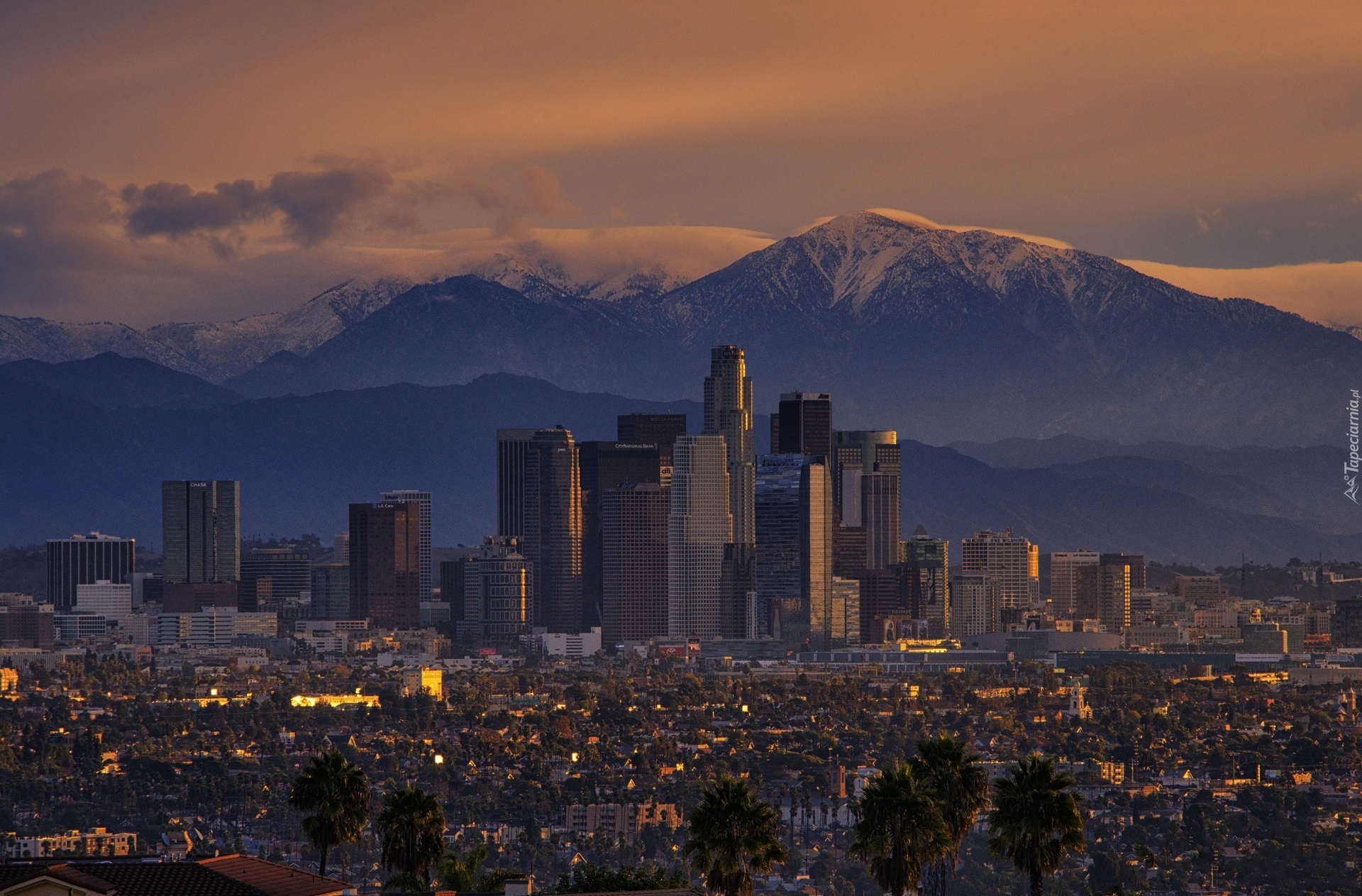 Los Angeles, Kalifornia, USA, Miasto, Noc