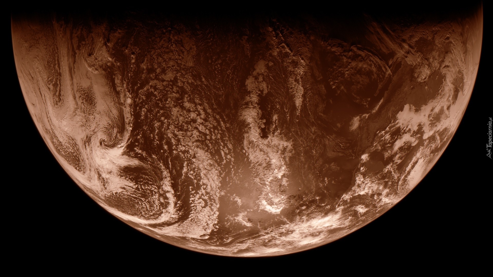 Kosmos, Planeta, Ziemia, Sepia