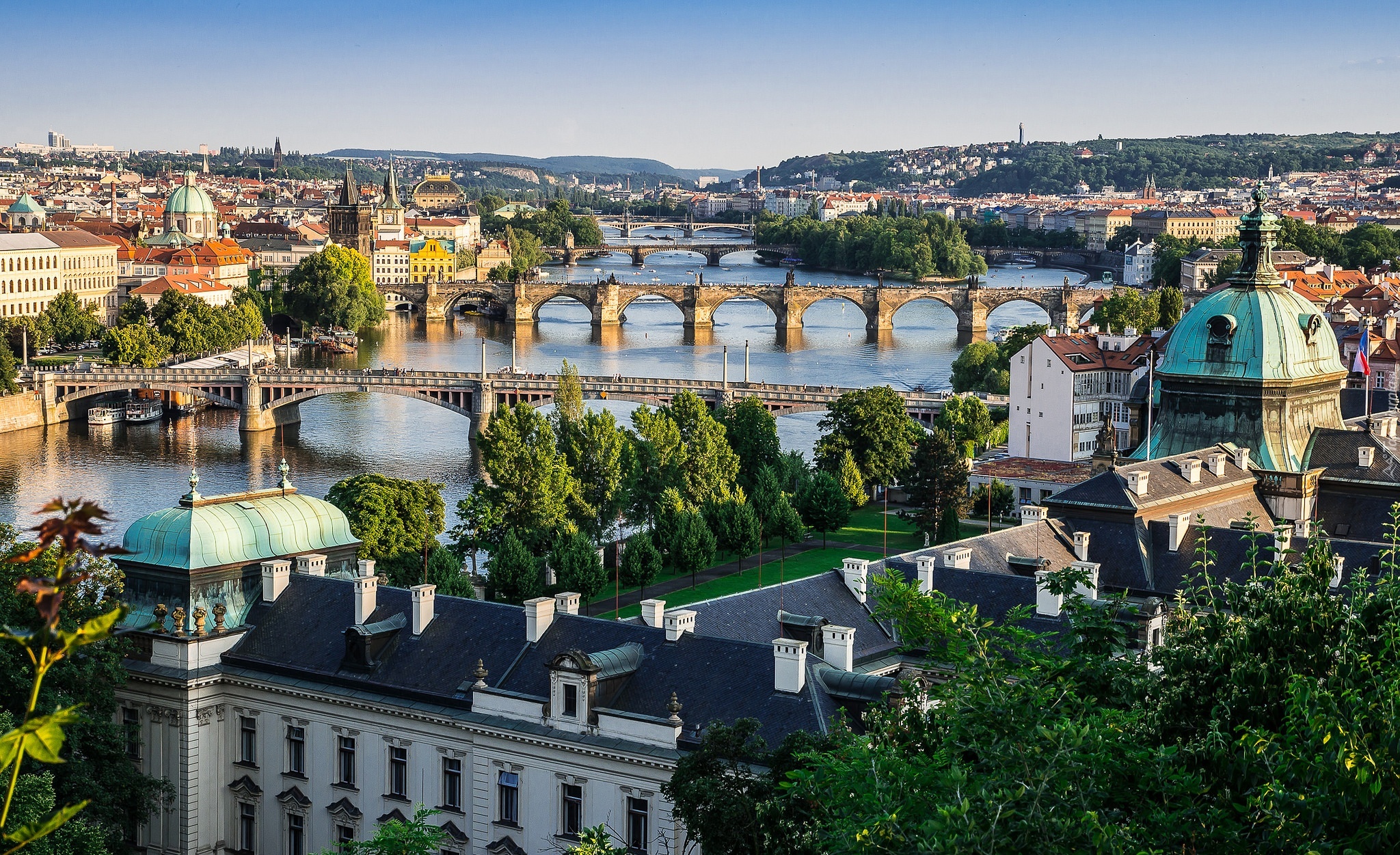Czechy, Praga, Rzeka, Mosty