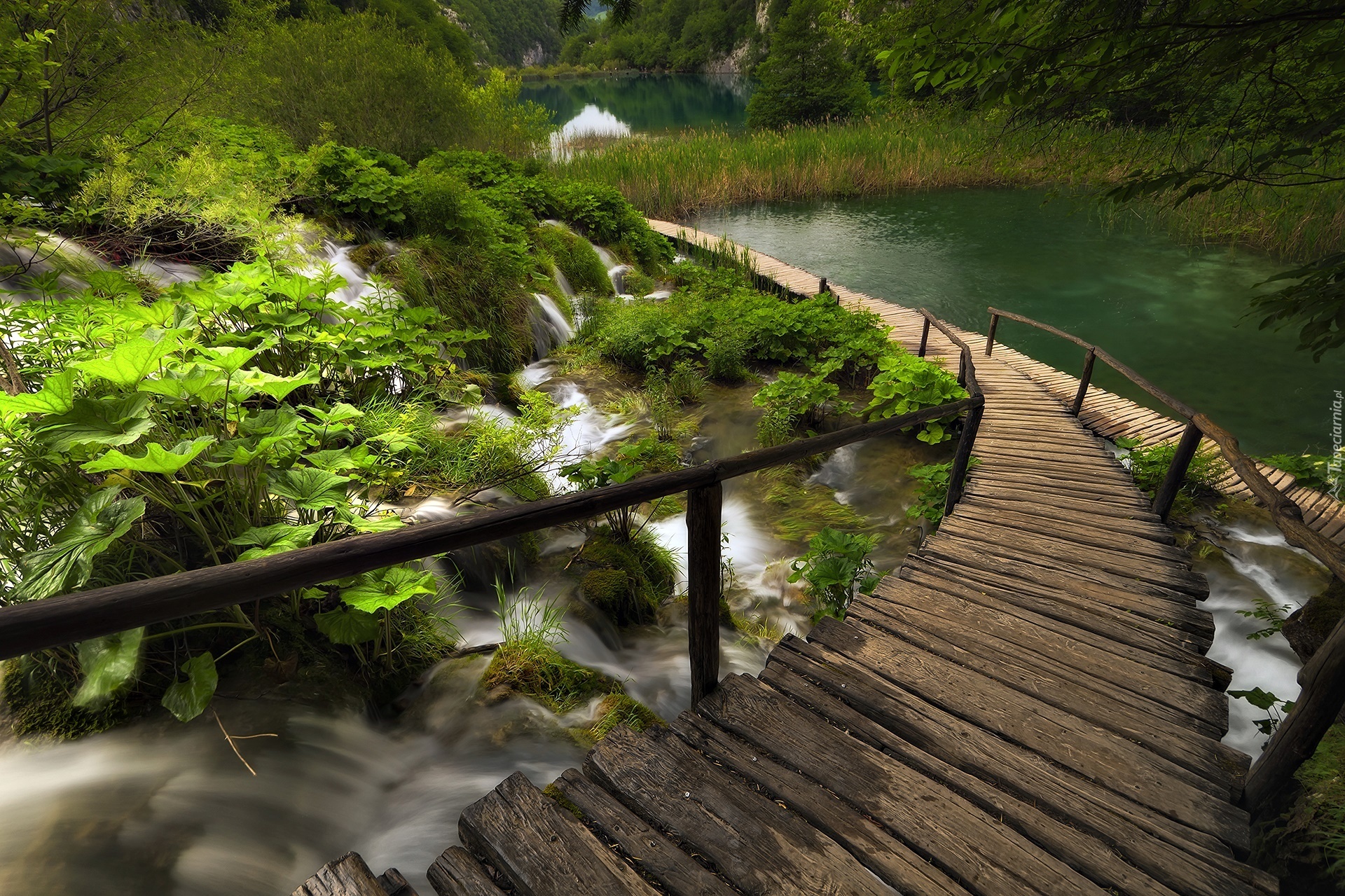 Park Narodowy Plitvice, Chorwacja, Jeziora, Kładka