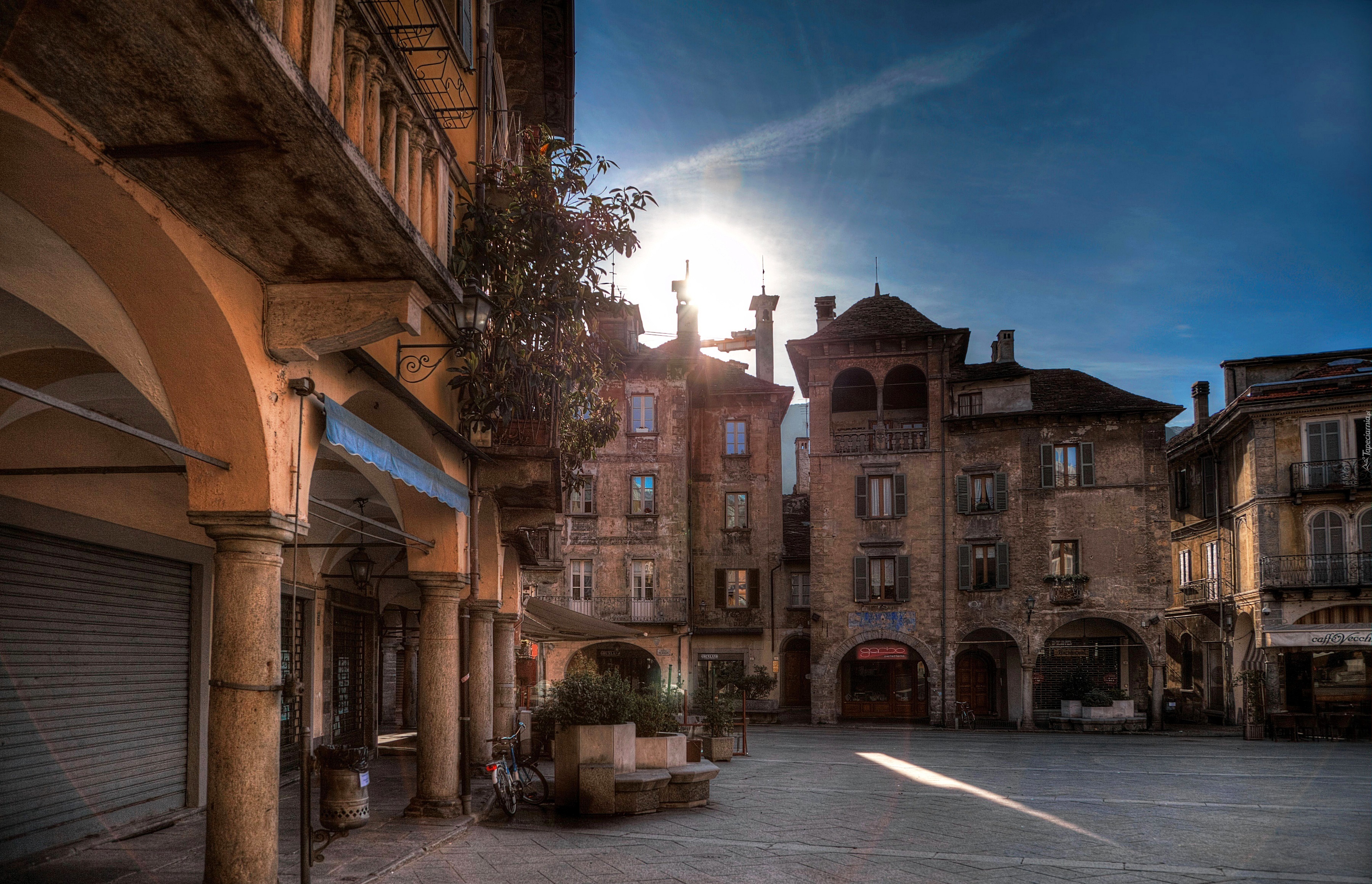 Domodossola Piemont, Włochy, Ulica, HDR