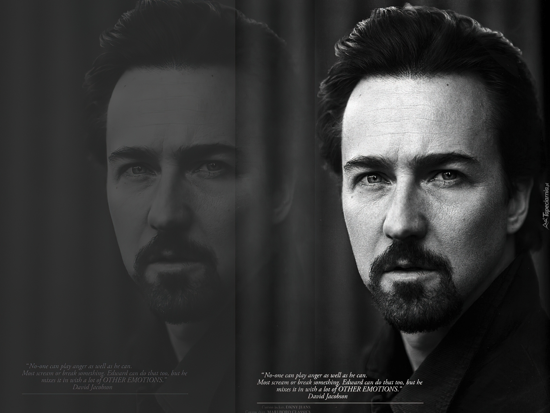 Edward Norton,wąsy, broda