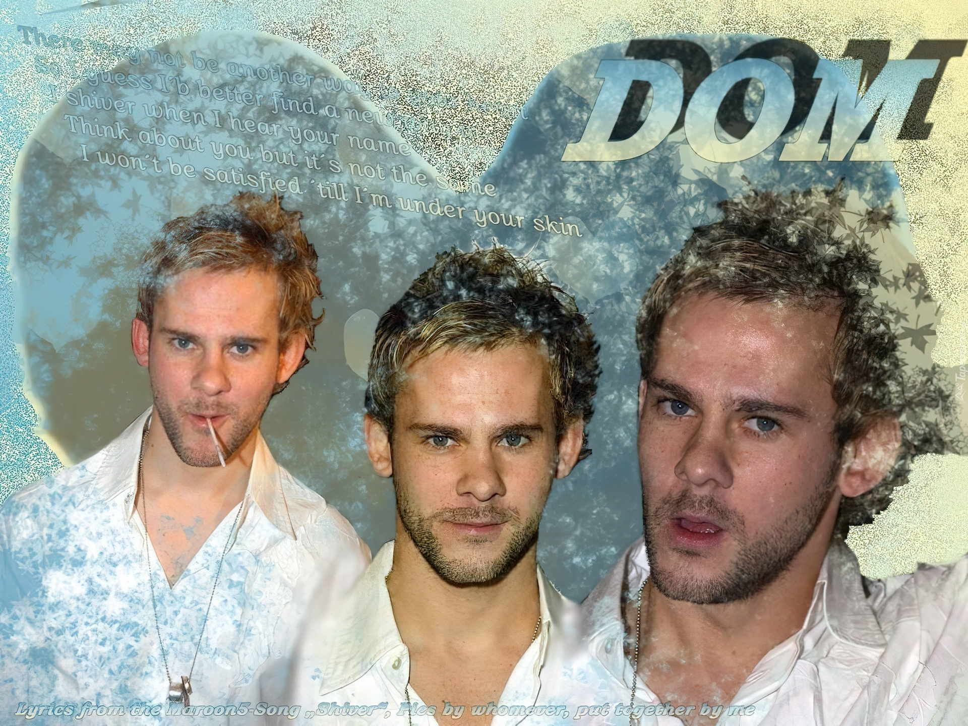 Dominic Monaghan,niebieskie oczy, bródka