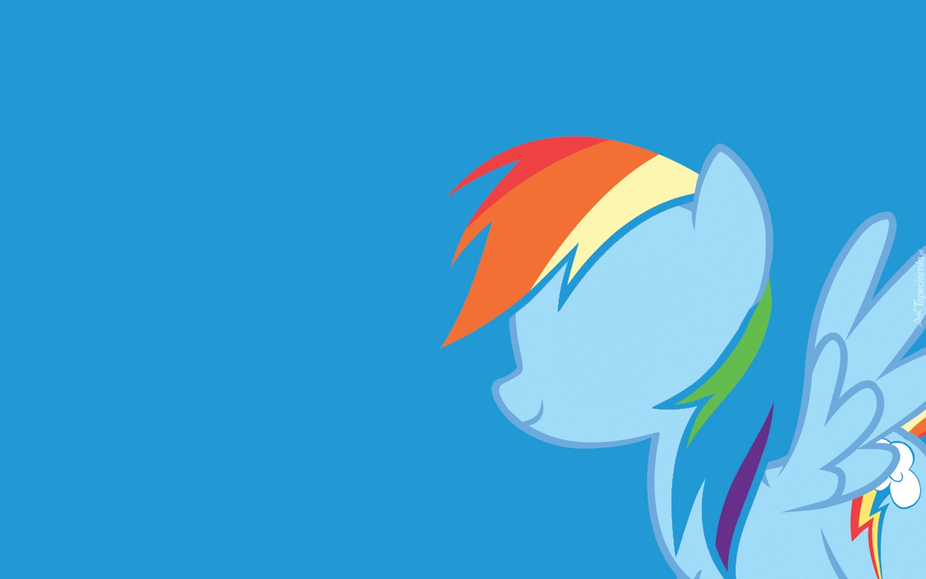 Rainbow Dash, Niebieskie, Tło