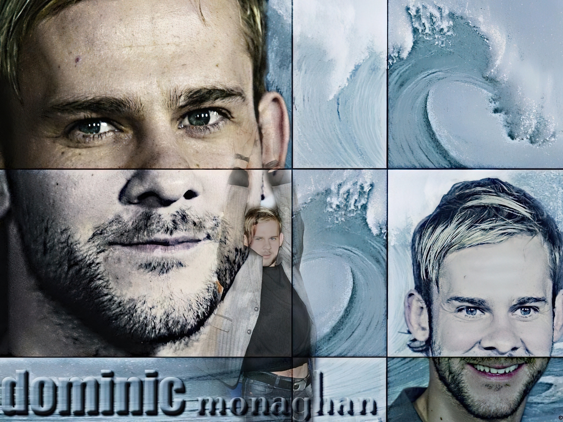 Dominic Monaghan,jasne włosy, niebieskie oczy