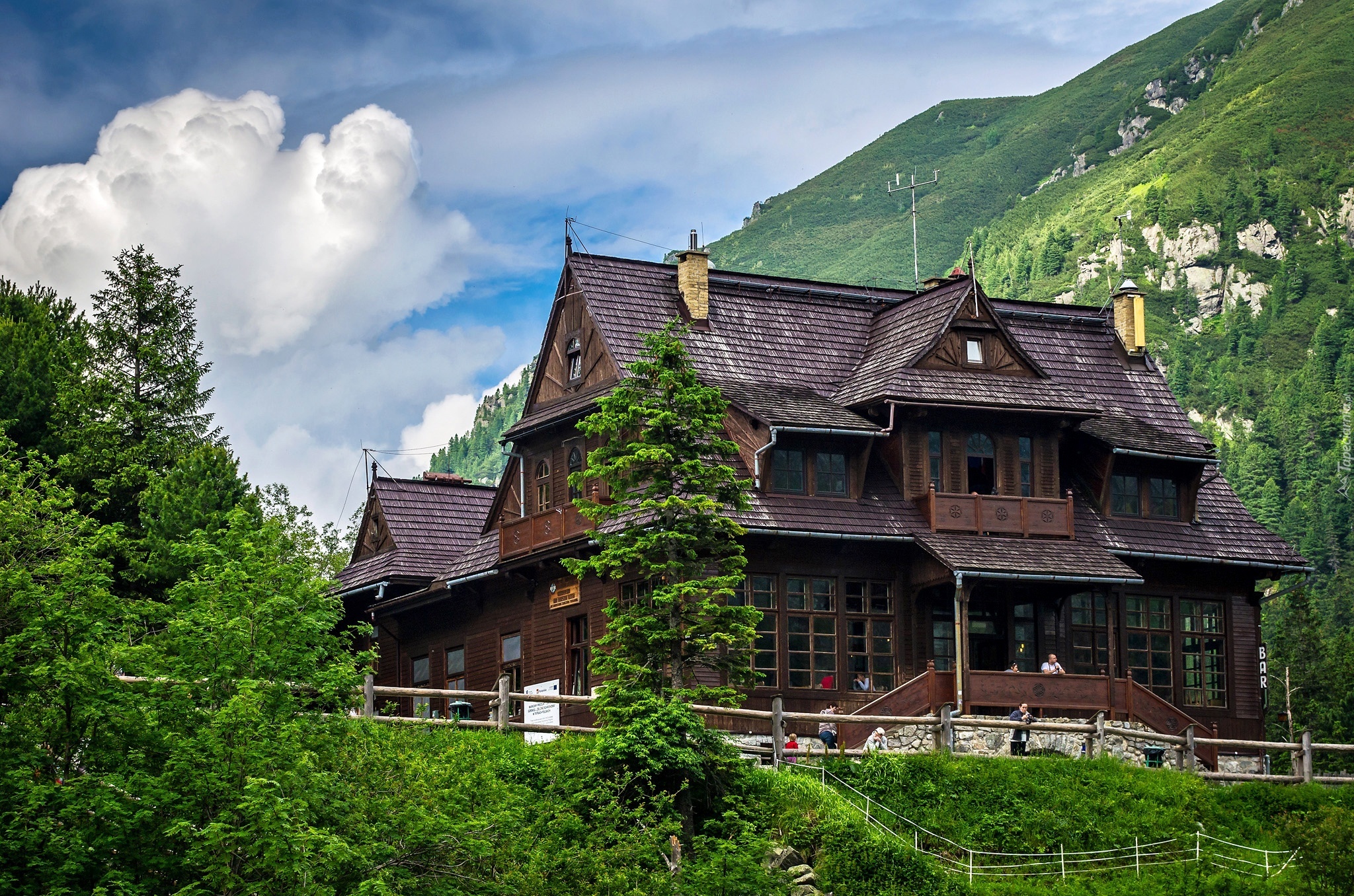 Polska, Zakopane, Schronisko, Góry Tatry, Dom