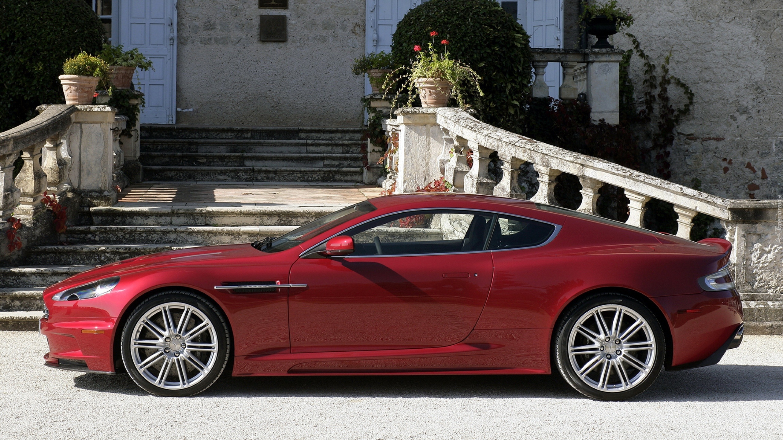 Czerwony, Aston, Martin, DBS, 2008