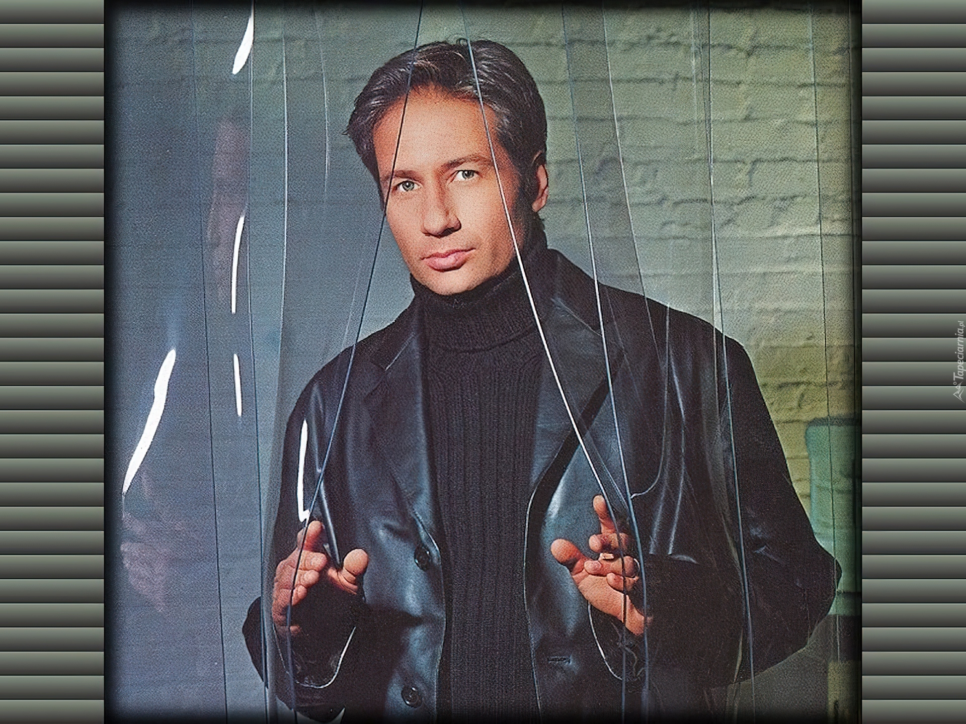 David Duchovny,czarny strój