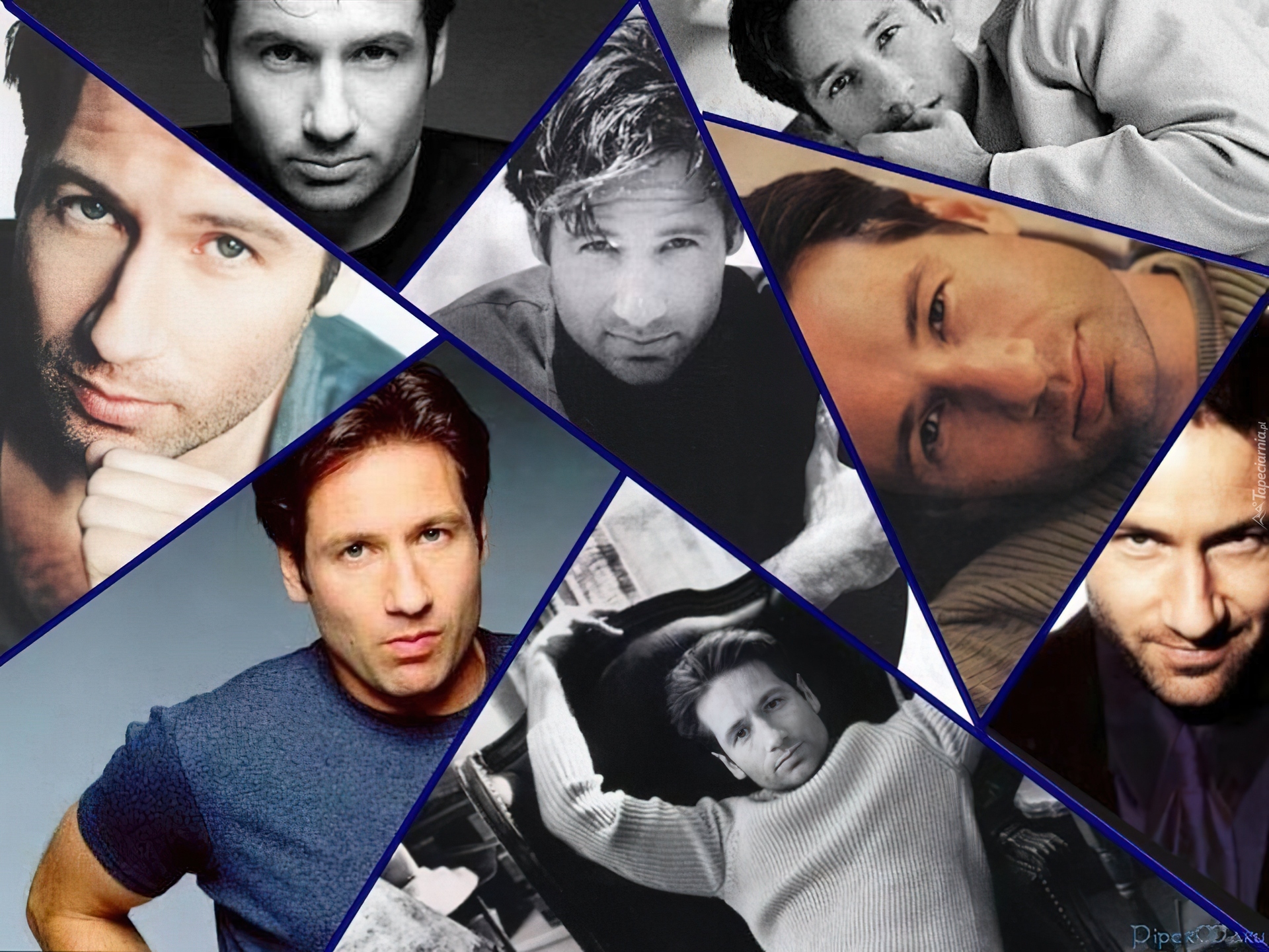 David Duchovny,twarze, niebieskie oczy