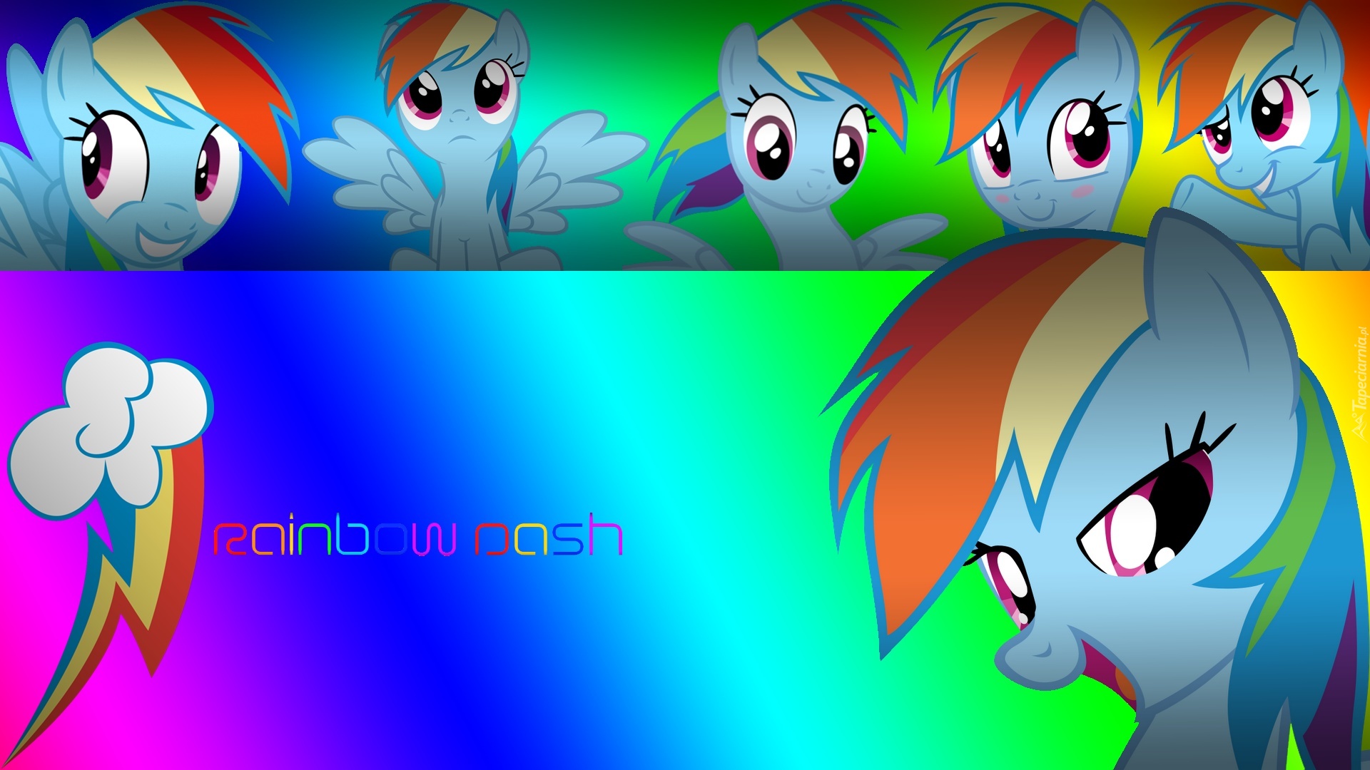 My little pony, Rainbow Dash, znaczek, tęcza