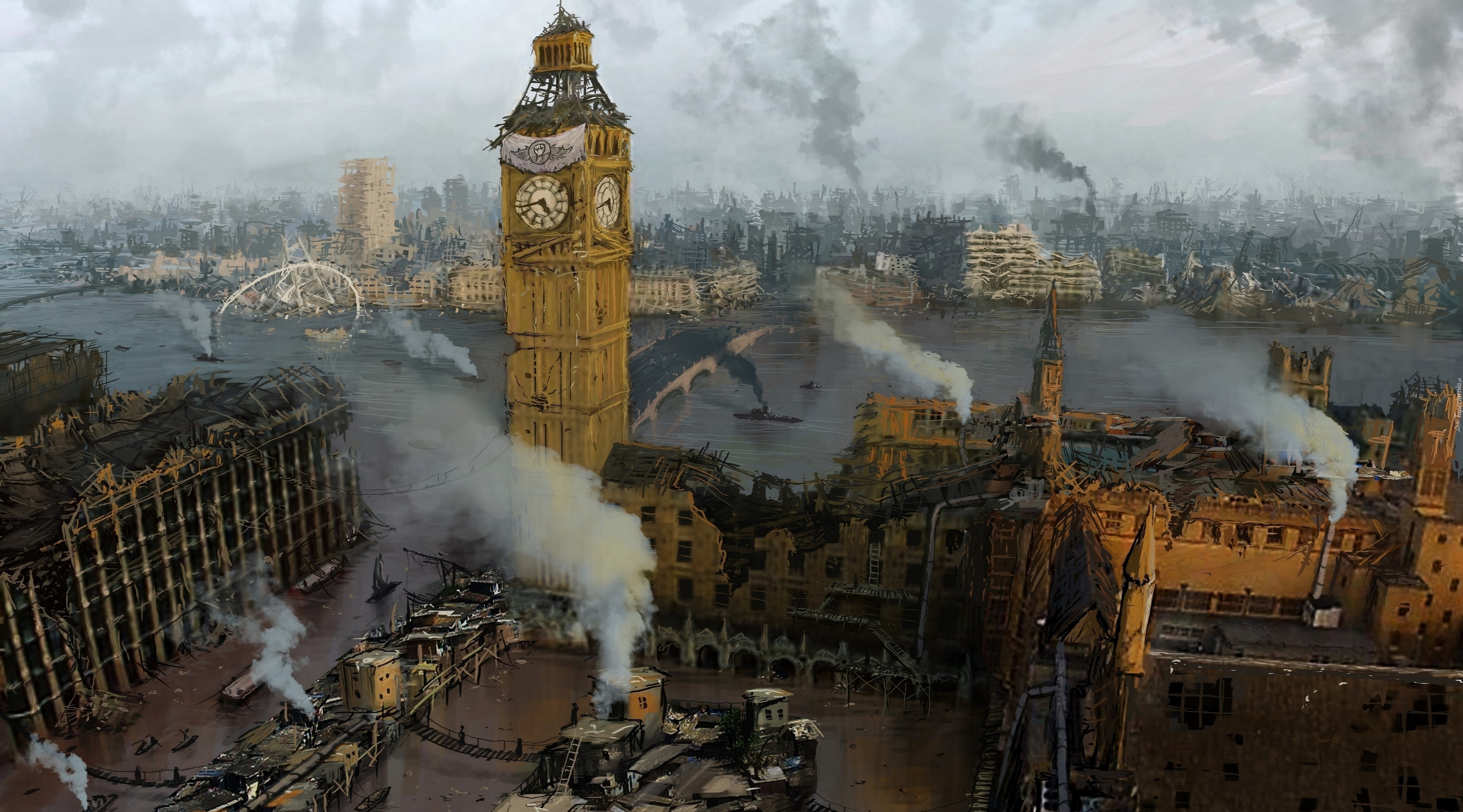 Big Ben, Londyn, Apokaliptyczny, Ruina