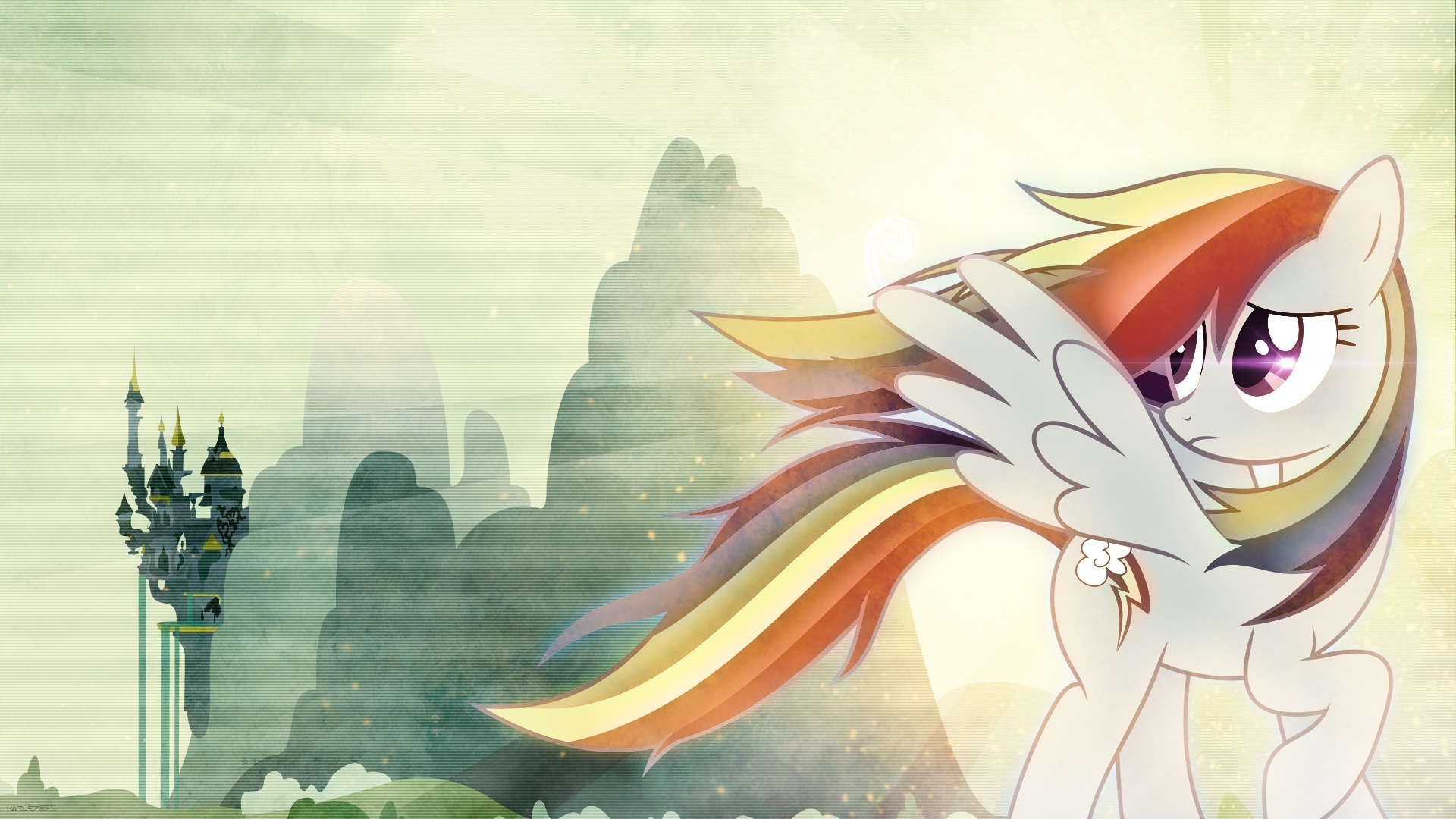 My Little Pony, Rainbow Dash, Góry, Zamek
