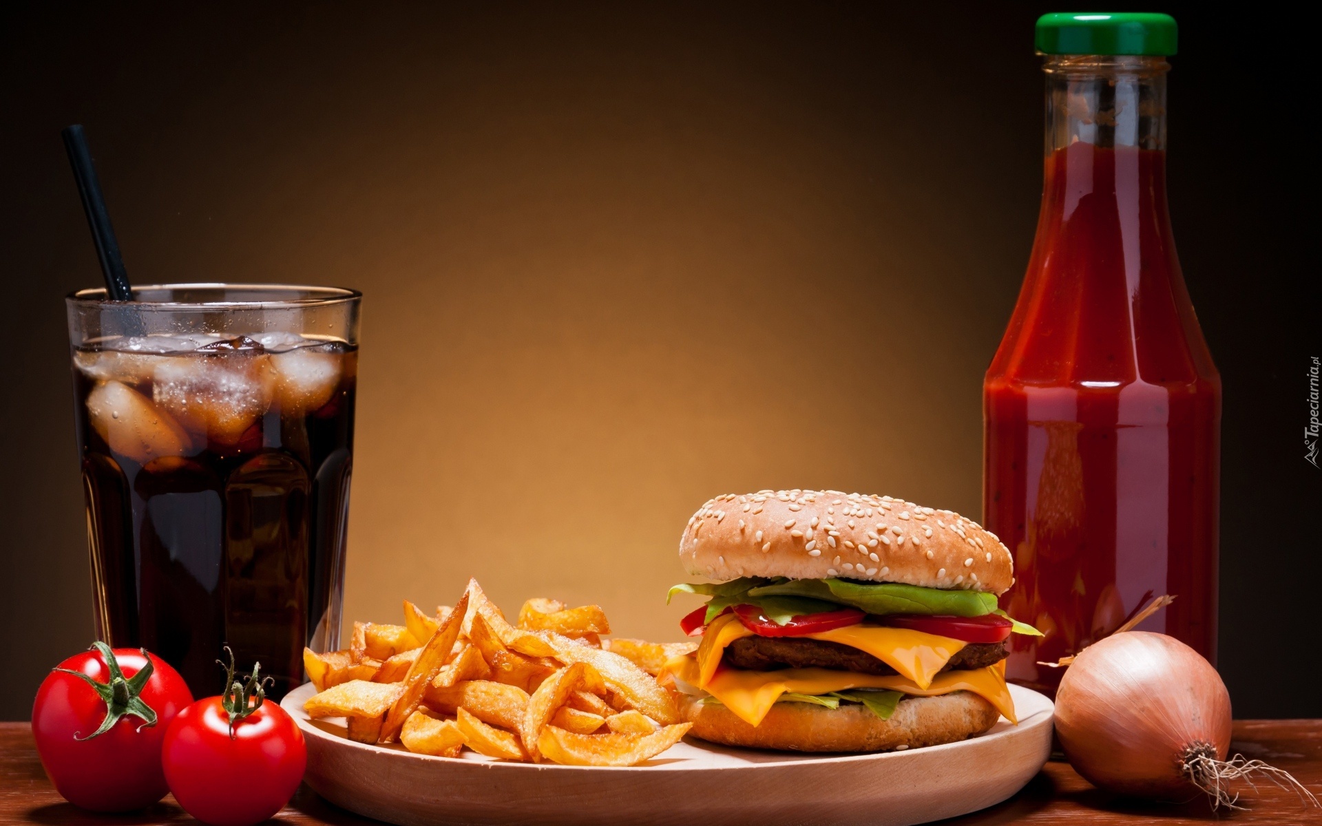 Hamburger, Ketchup, Coca-Cola