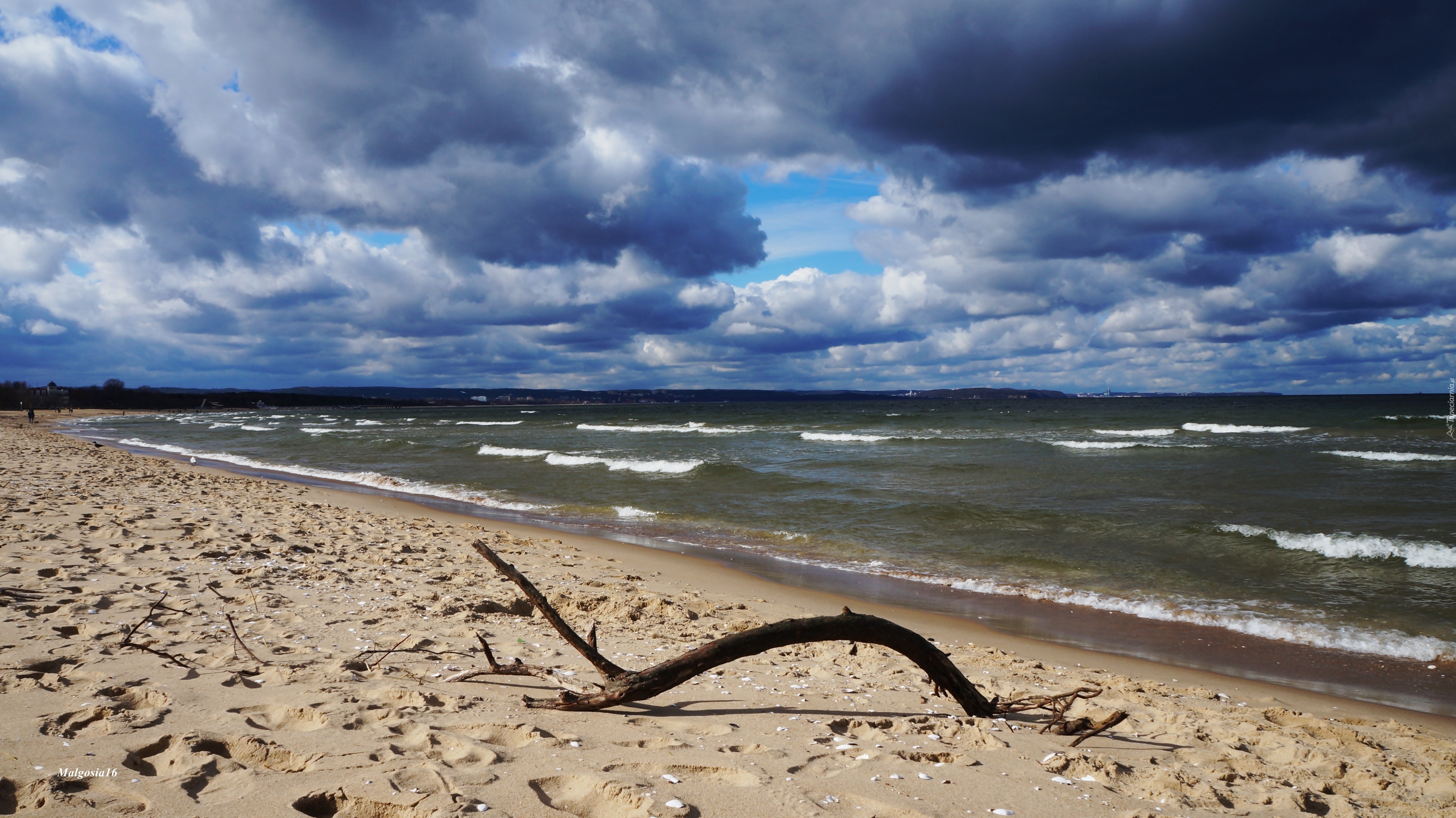 Plaża, Morze, Fale, Piasek, Chmury