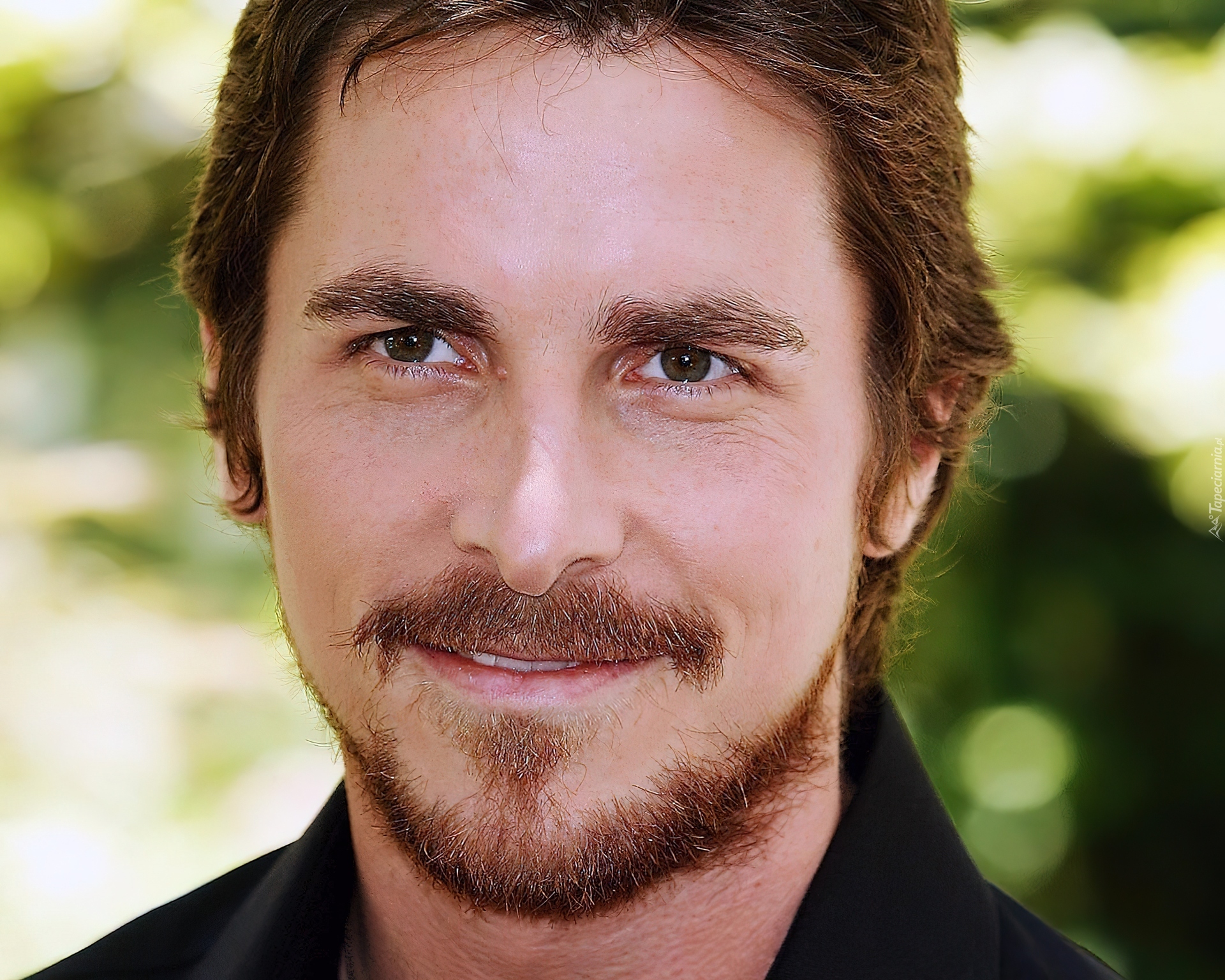 Christian Bale,wąsik, broda