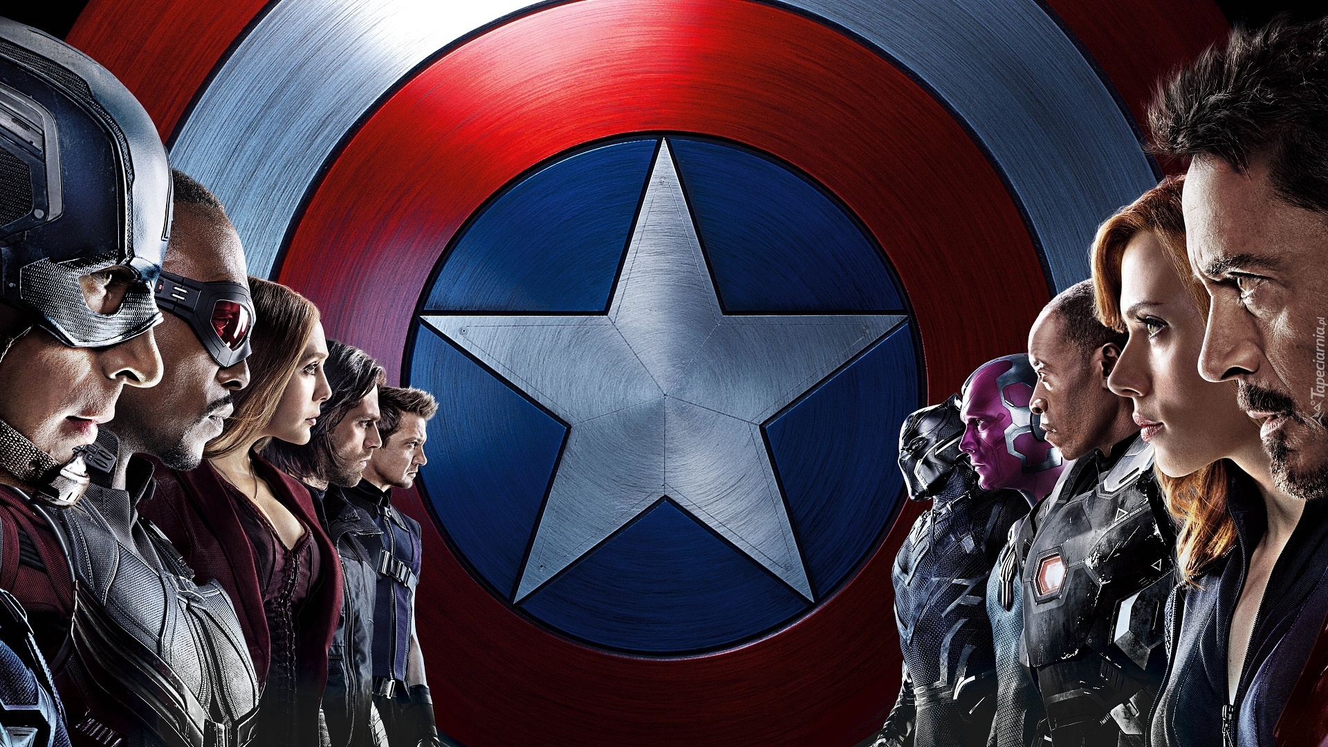 Kapitan Ameryka Civil War, Iron Man, Black Widow