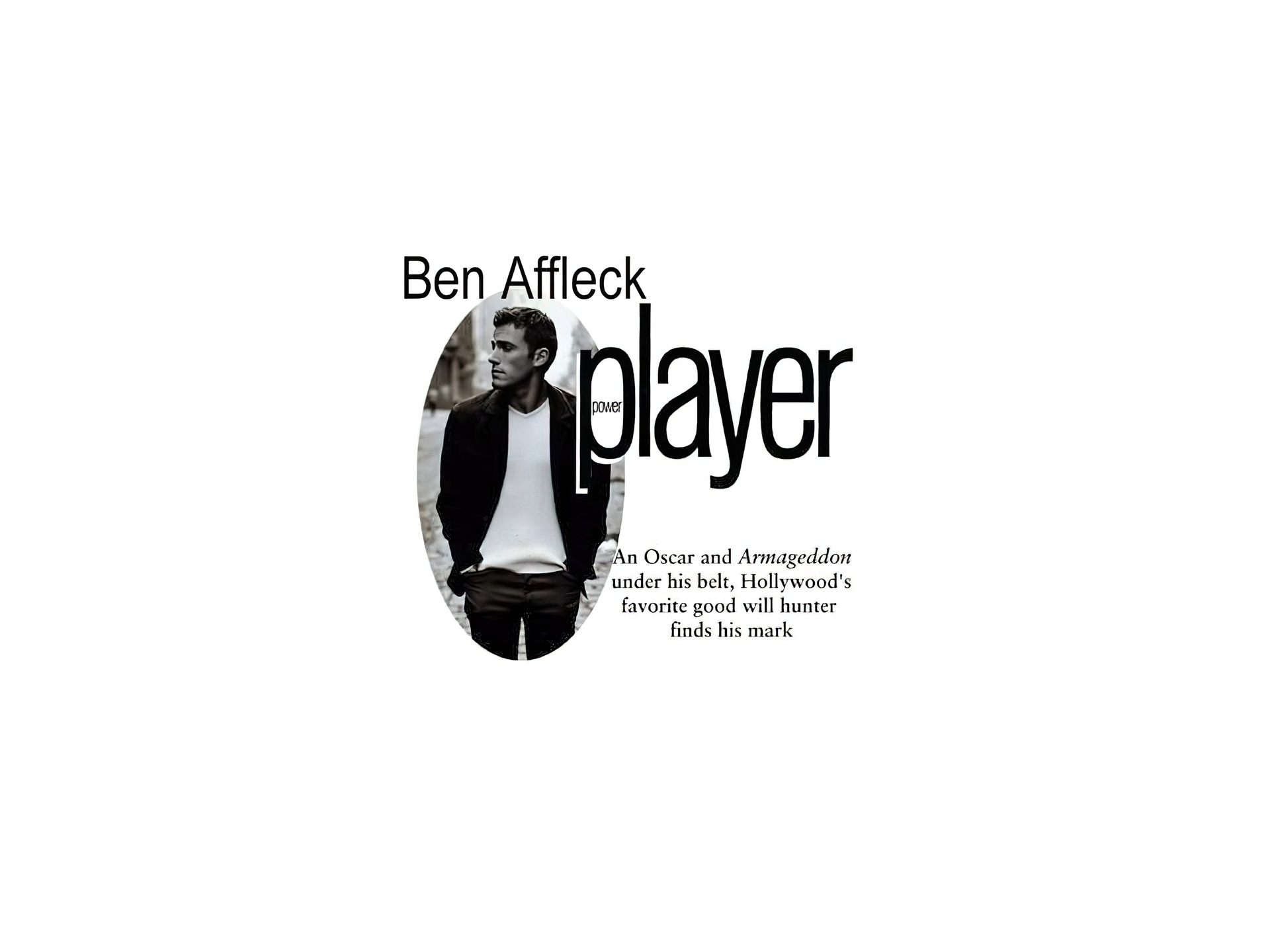 Ben Affleck,biała, koszulka