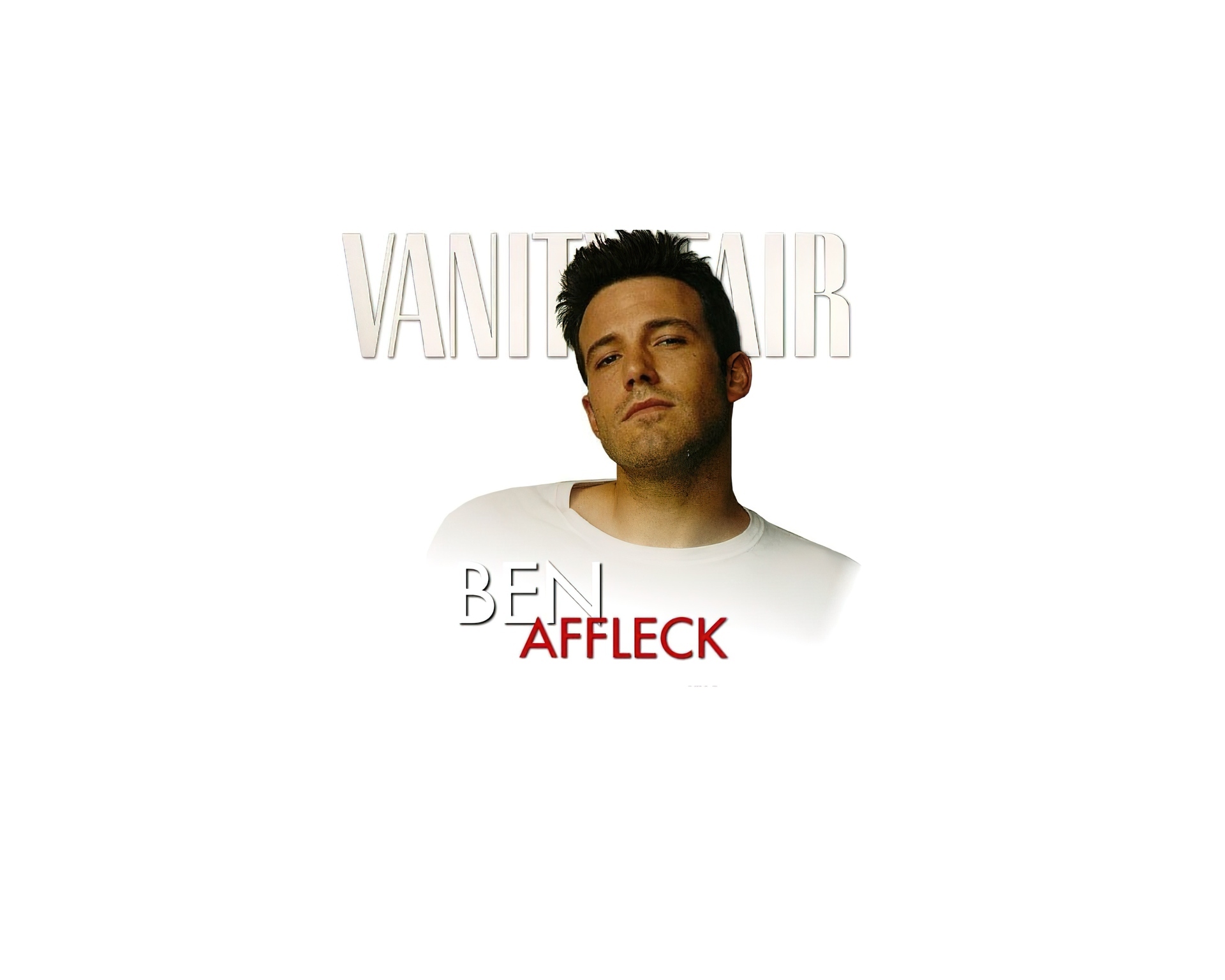 Ben Affleck,biały, t-shirt