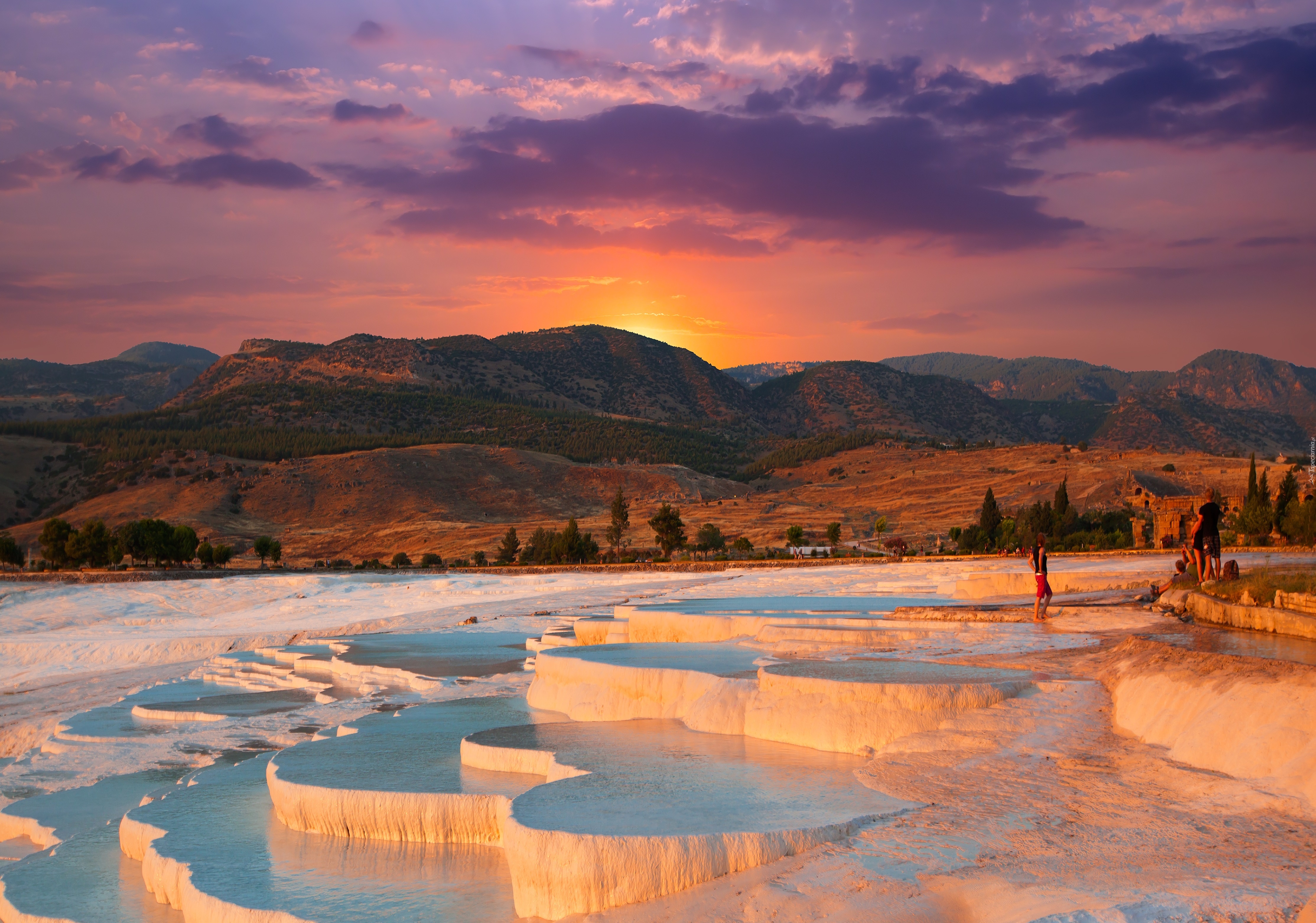 Turcja, Pamukkale, Górskie Baseny, Wody Termalne