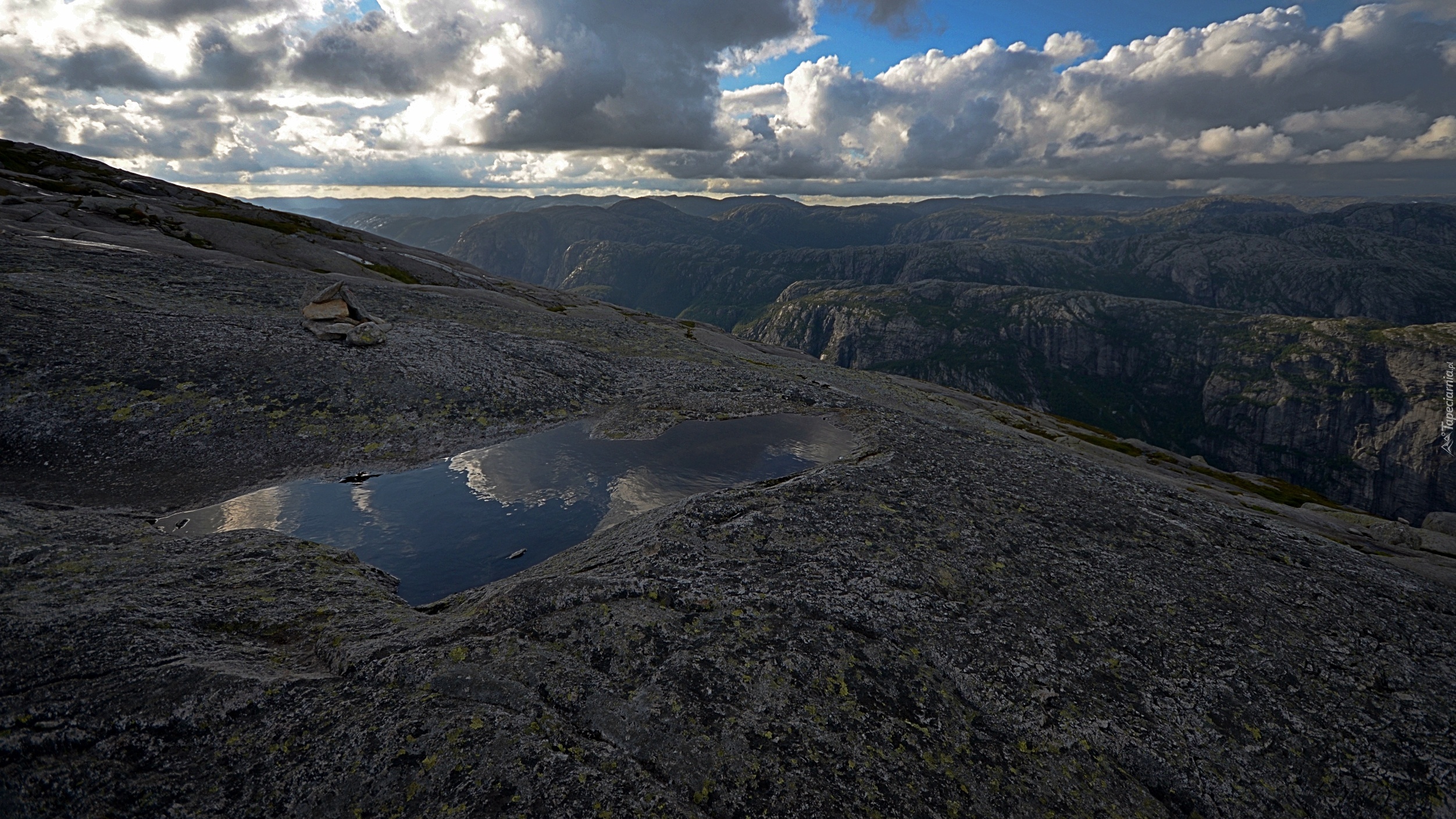 Kjerag, Fjord, Góry, Skały, Norwegia