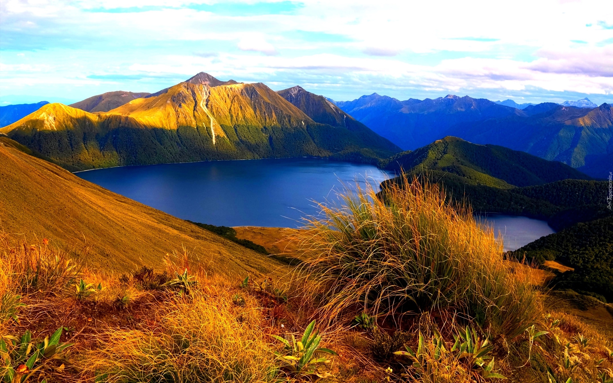 Park Narodowy Fiordland, Jezioro, Góry, Nowa Zelandia