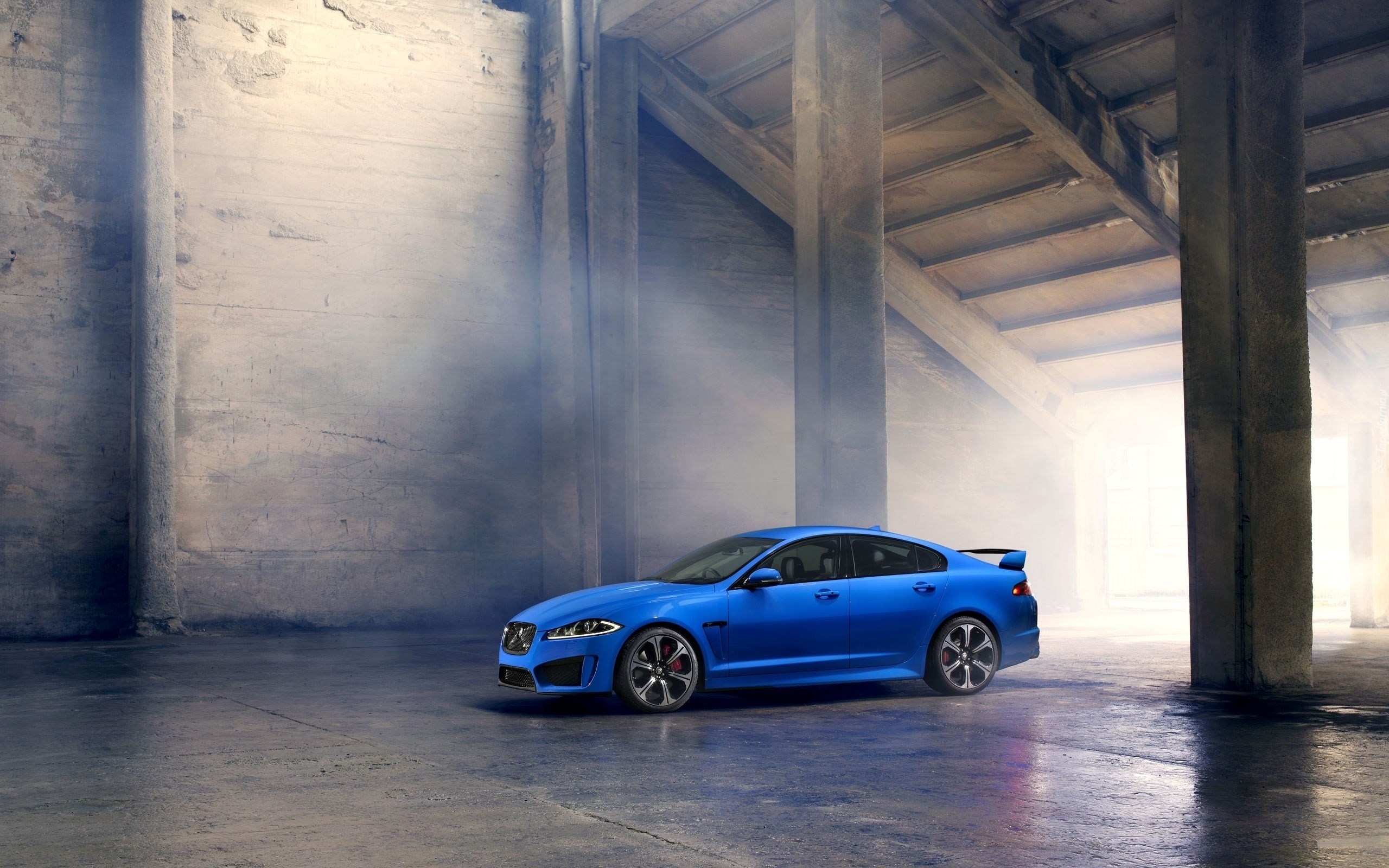 Samochód, Niebieski, Jaguar