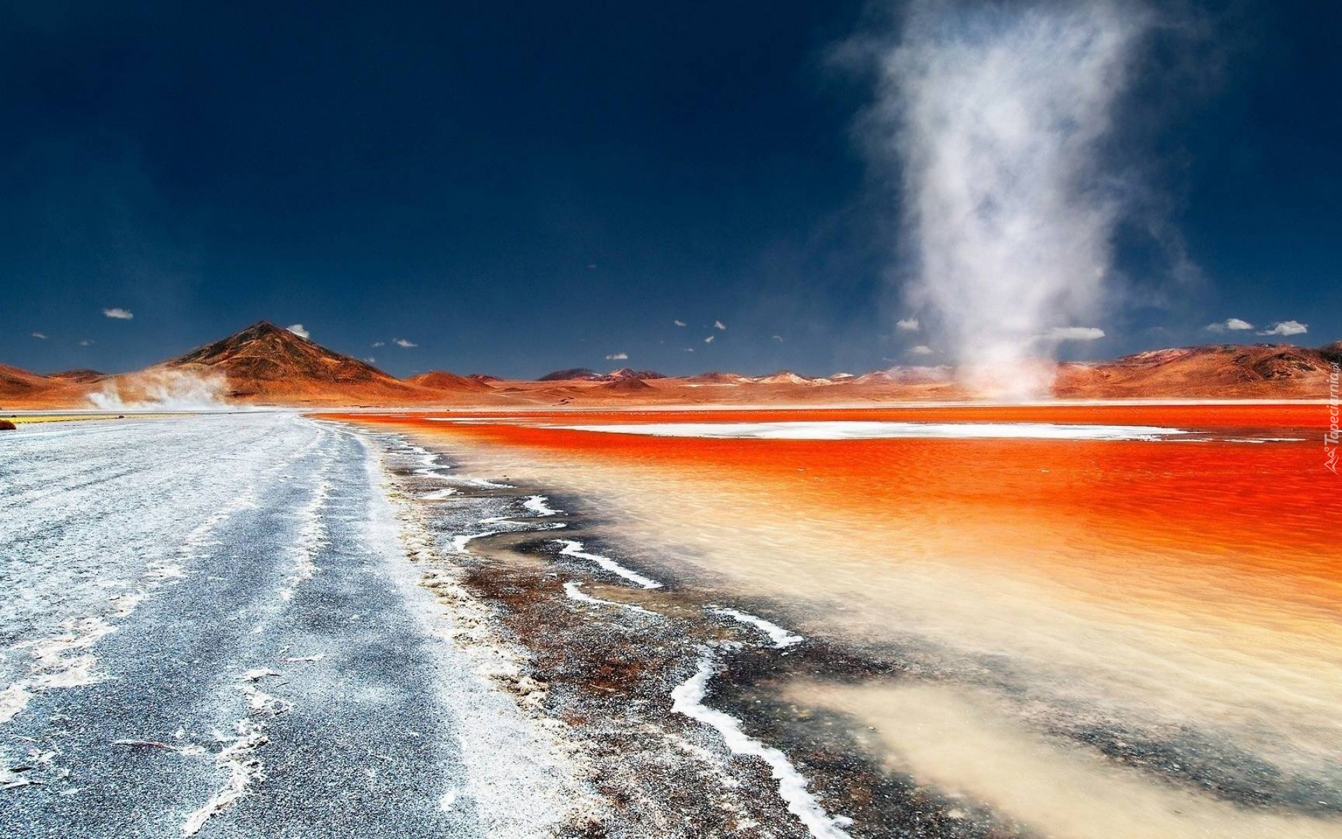 Boliwia, Laguna, Colorada, Jezioro, Góry