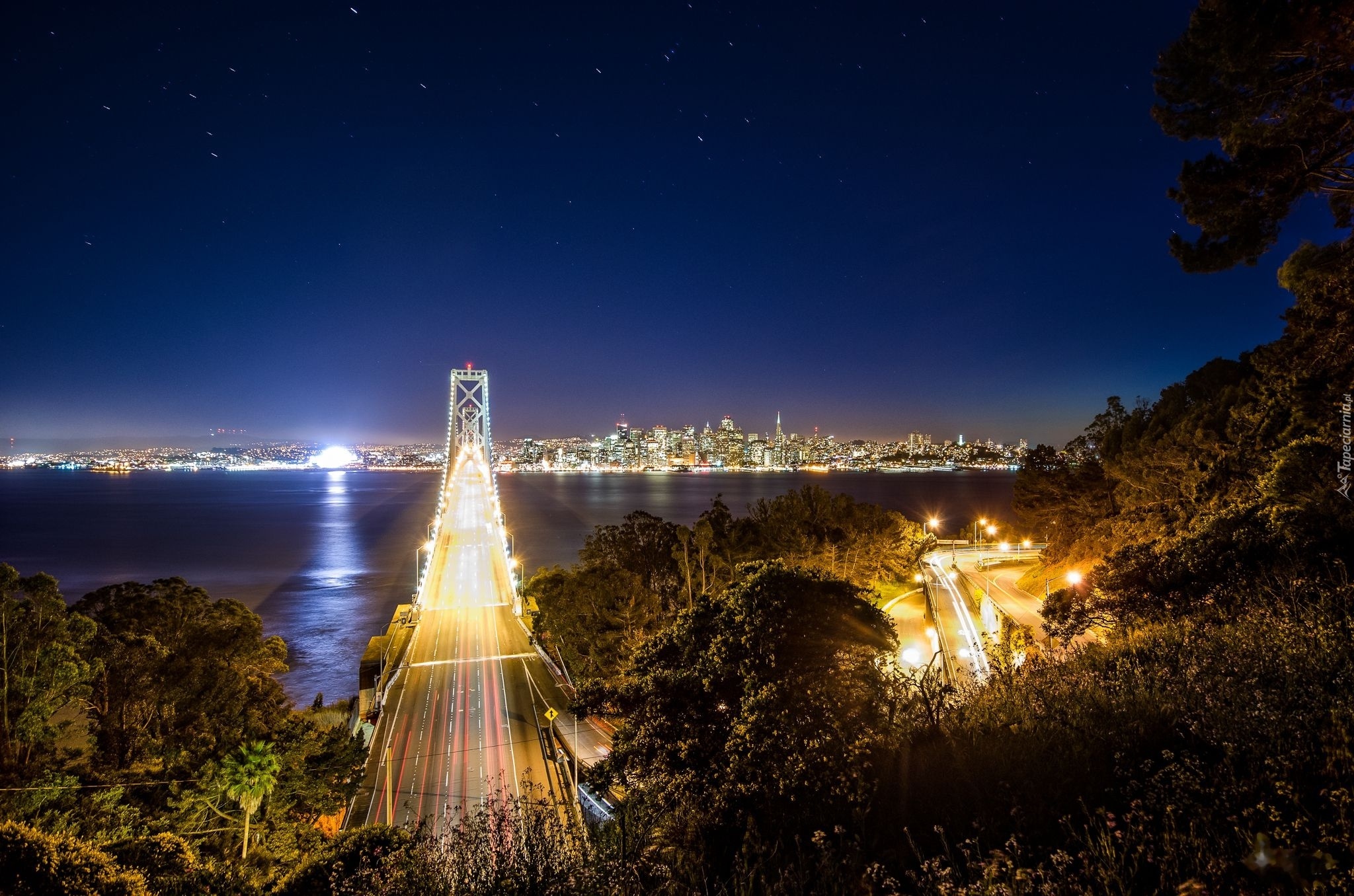Most, San Francisco, Stany Zjednoczone, Miasto Nocą