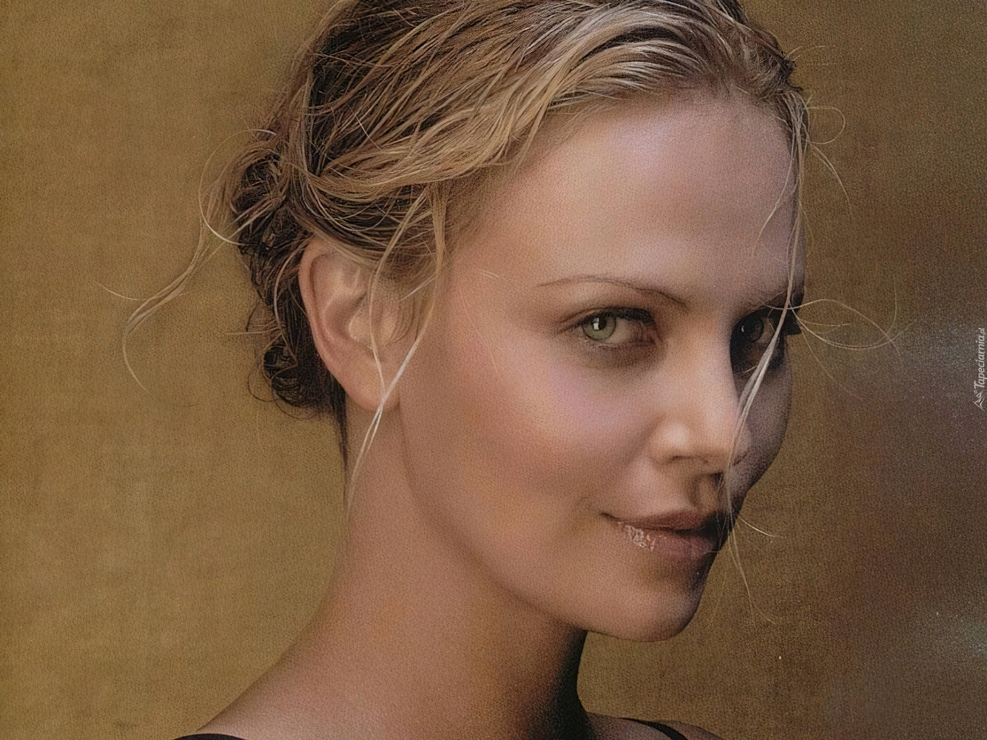 Charlize Theron,upięte, włosy