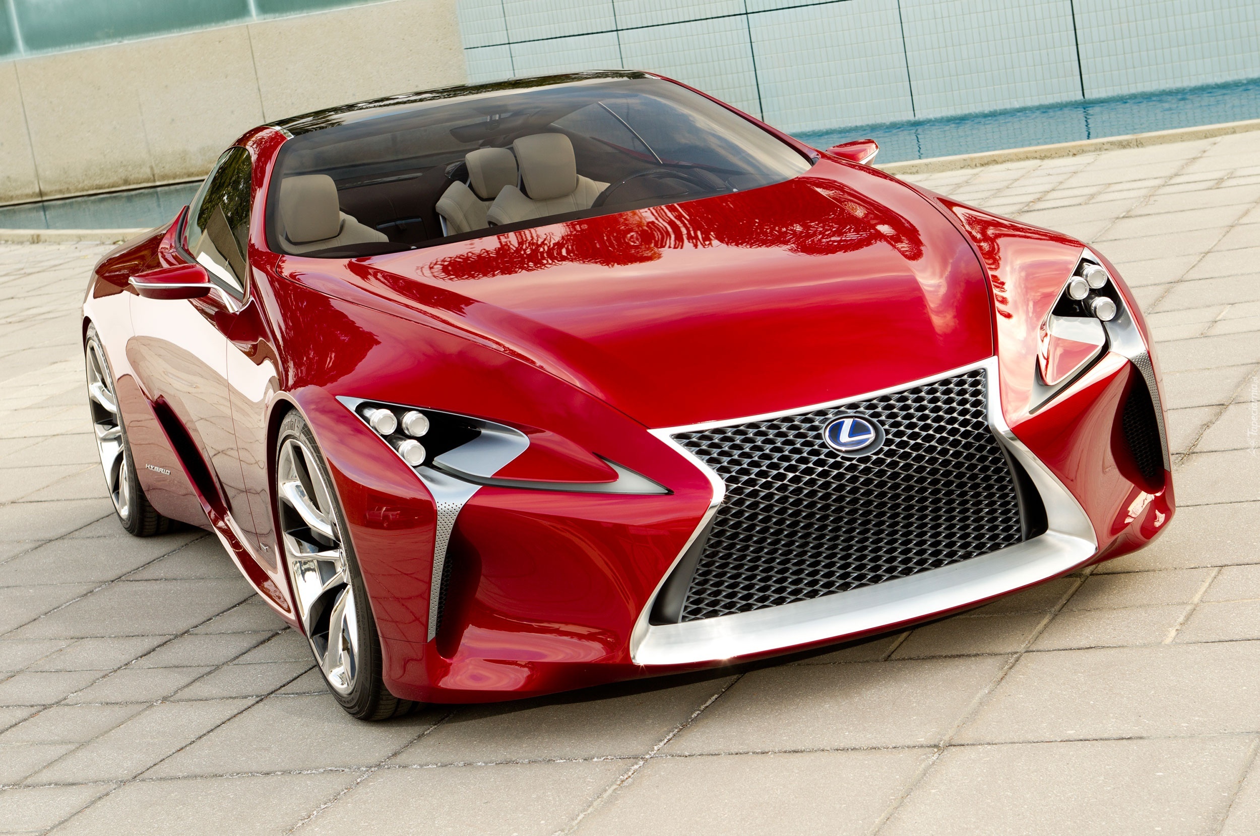 Samochód, Lexus, Czerwony