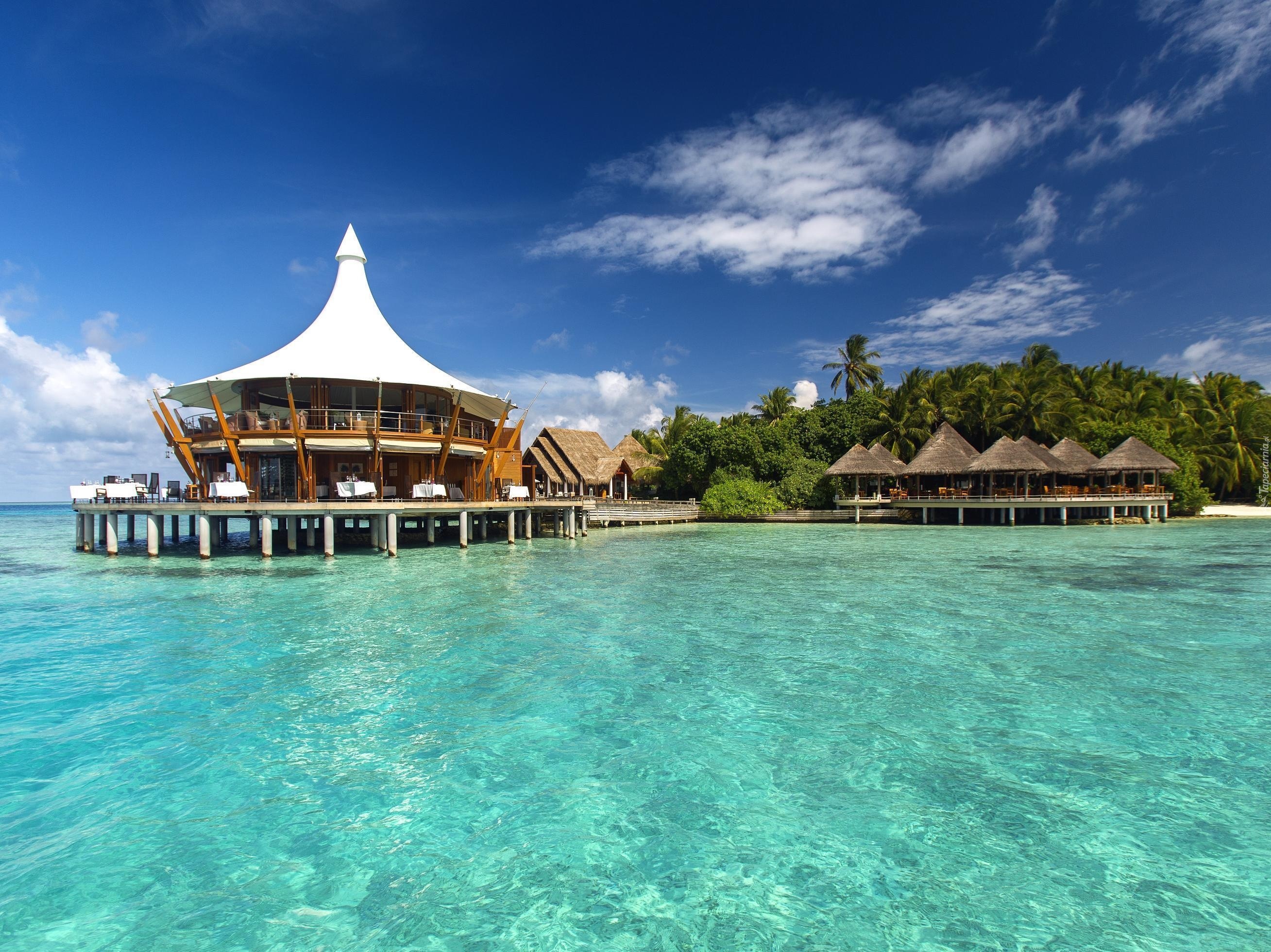 Ocean, Hotel, Kurort, Malediwy