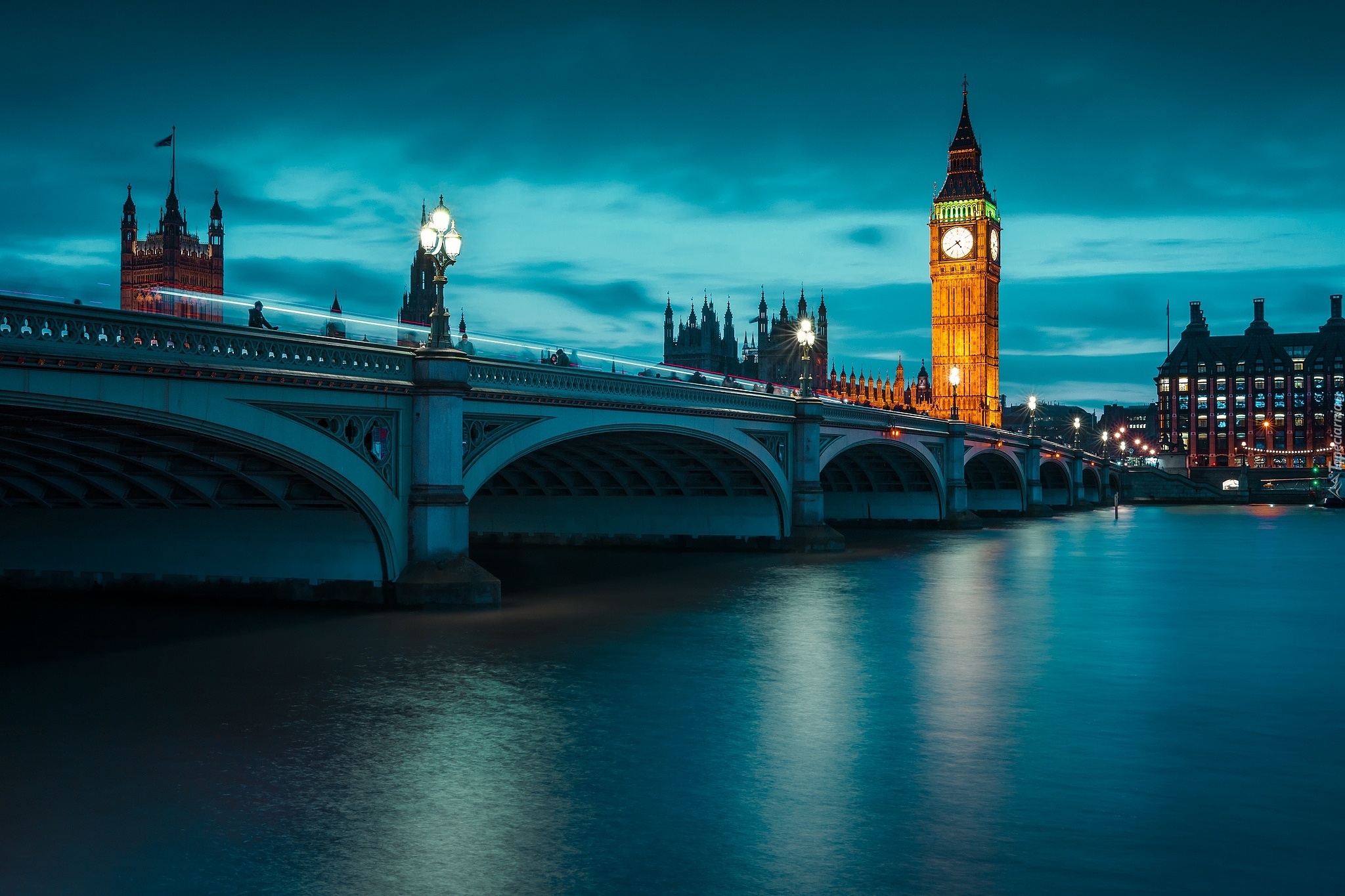 Anglia, Londyn, Rzeka Tamiza, Most Westminsterski, Big Ben