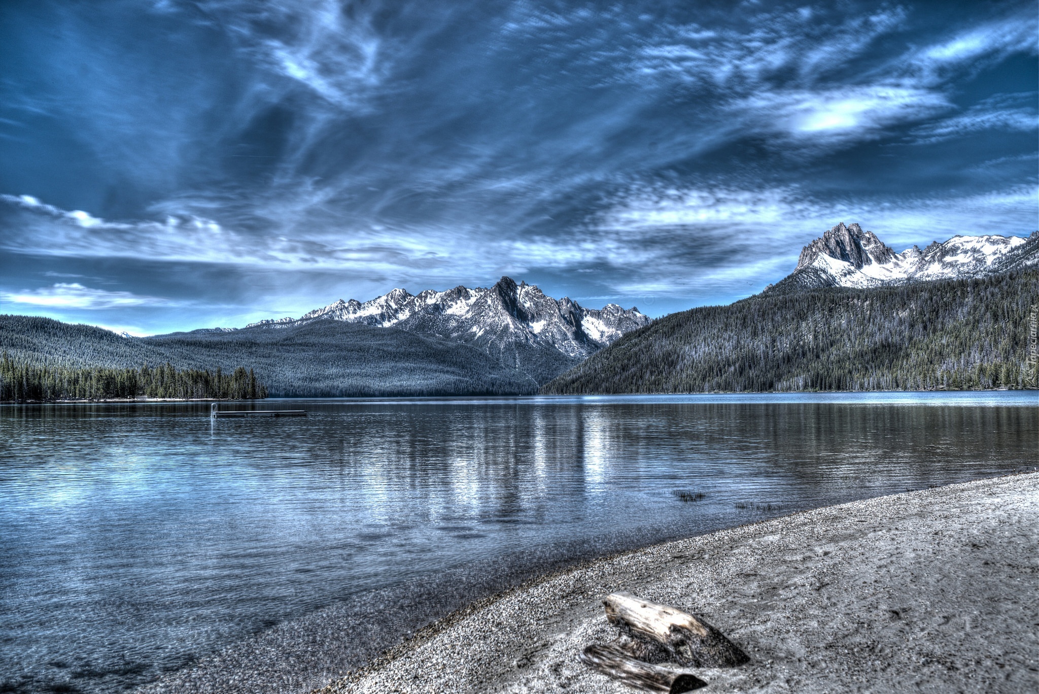 Hdr, Góry, Jezioro, Lasy