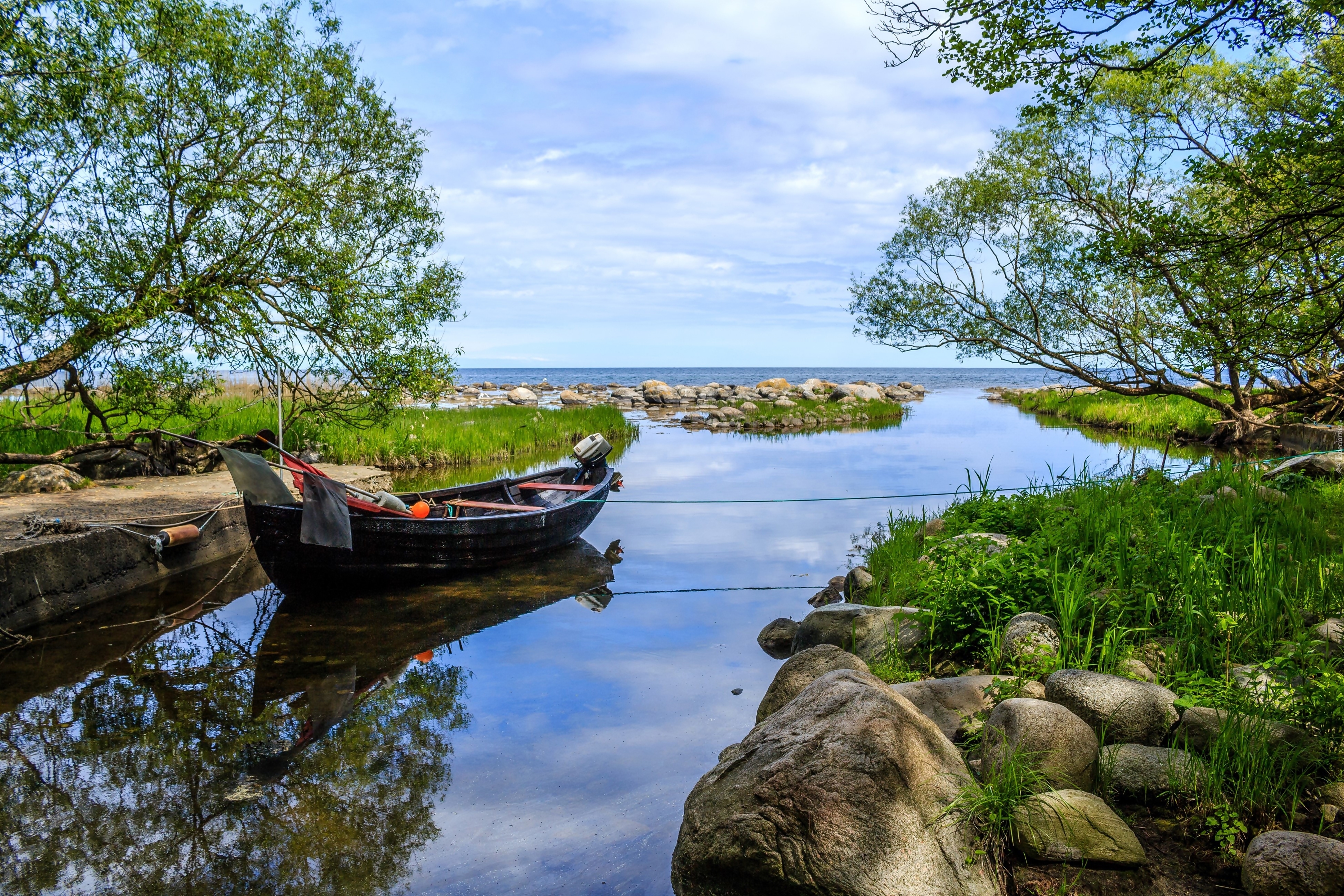 природа лодка река горизонт nature boat river horizon без смс