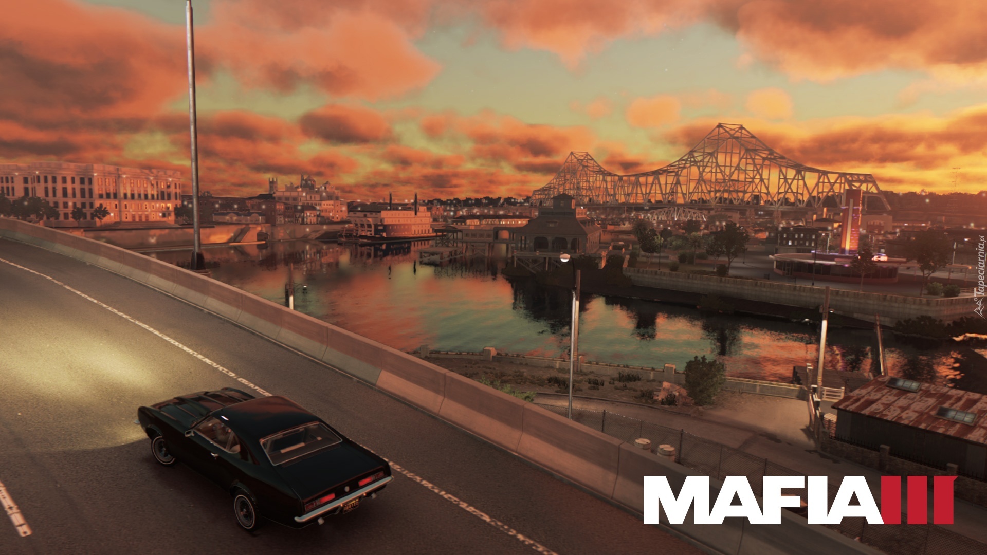 Mafia III, Auto, Niebo, Miasto, Most