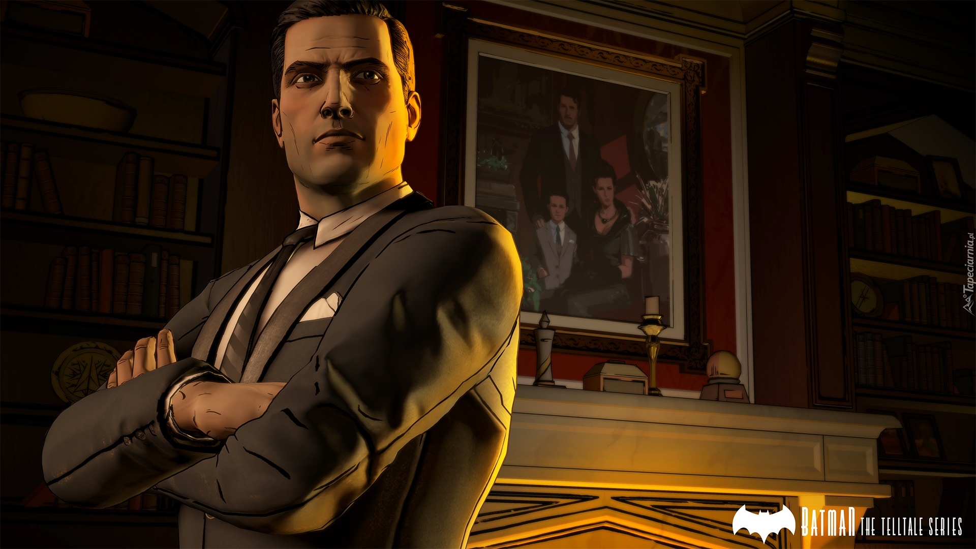 Batman: A Telltale Game Series, Bruce Wayne, Batman, Zdjęcie, Kominek