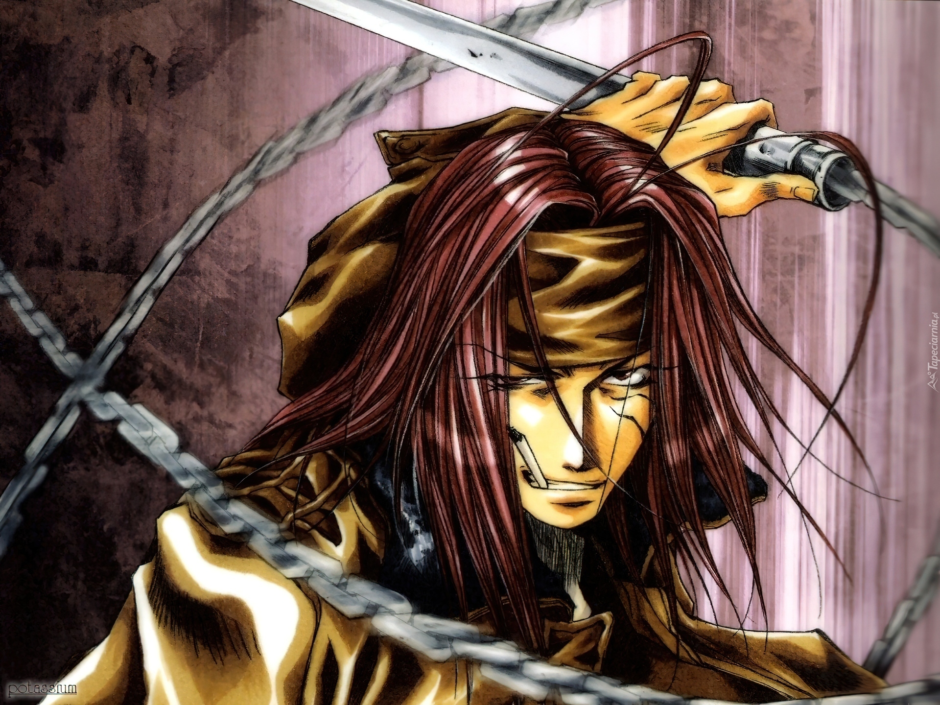 Saiyuki, katana i łańcuch