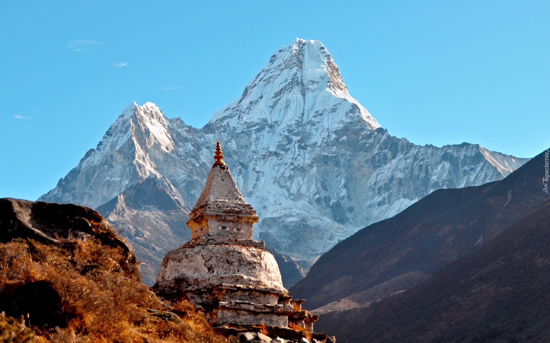 Himalaje, Góry, Szczyt, Ama Dablam, Świątynia