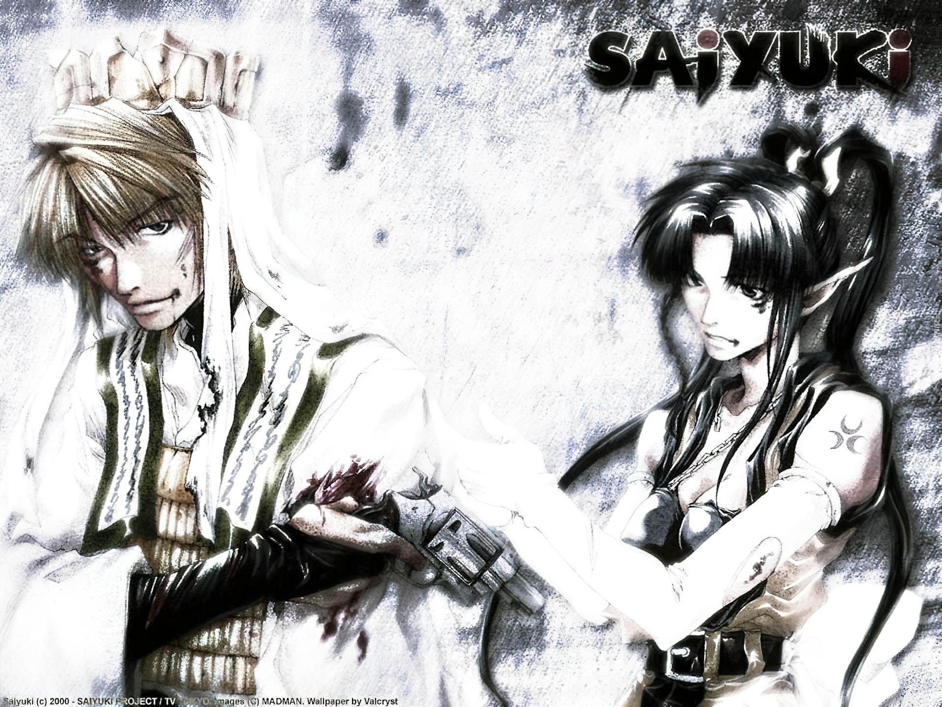 Saiyuki, saixuki, postacie, kobieta, facet