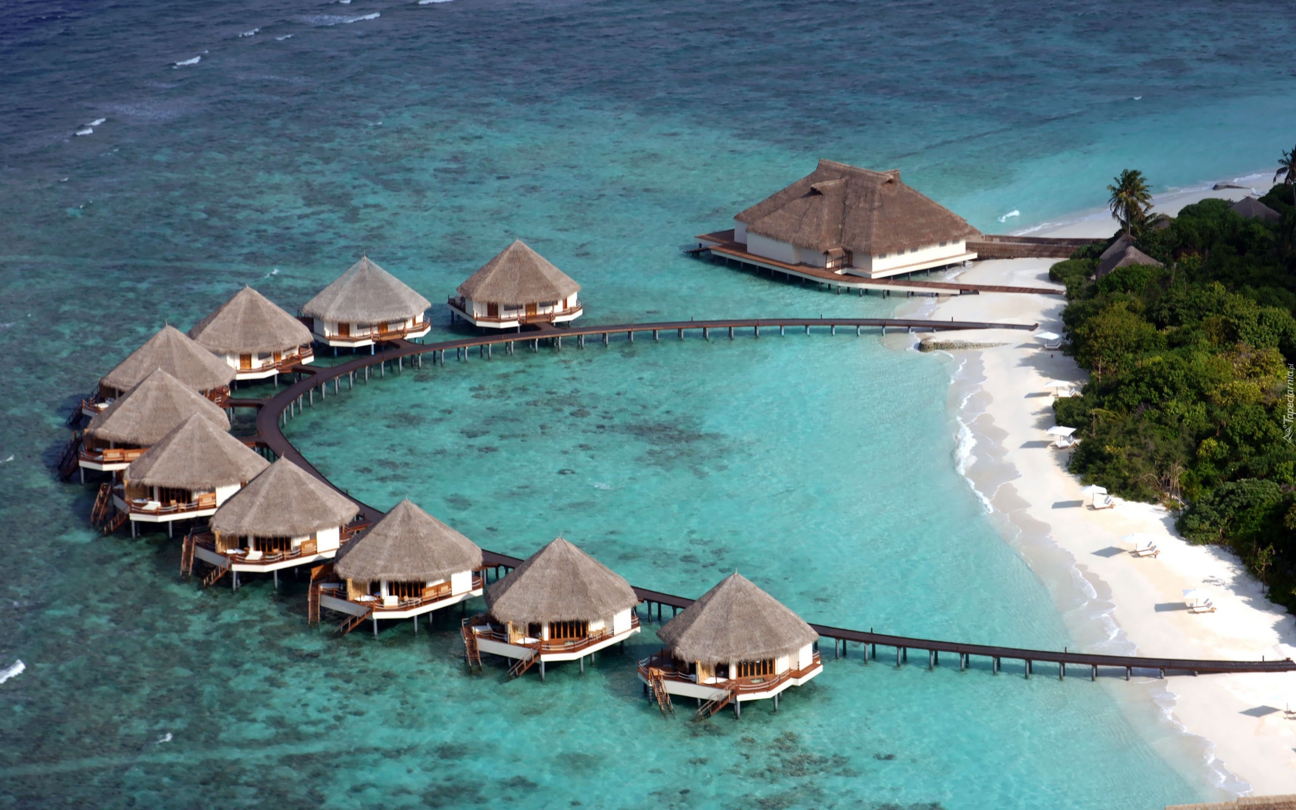 Malediwy, Plaża, Woda, Ocean, Wakacje