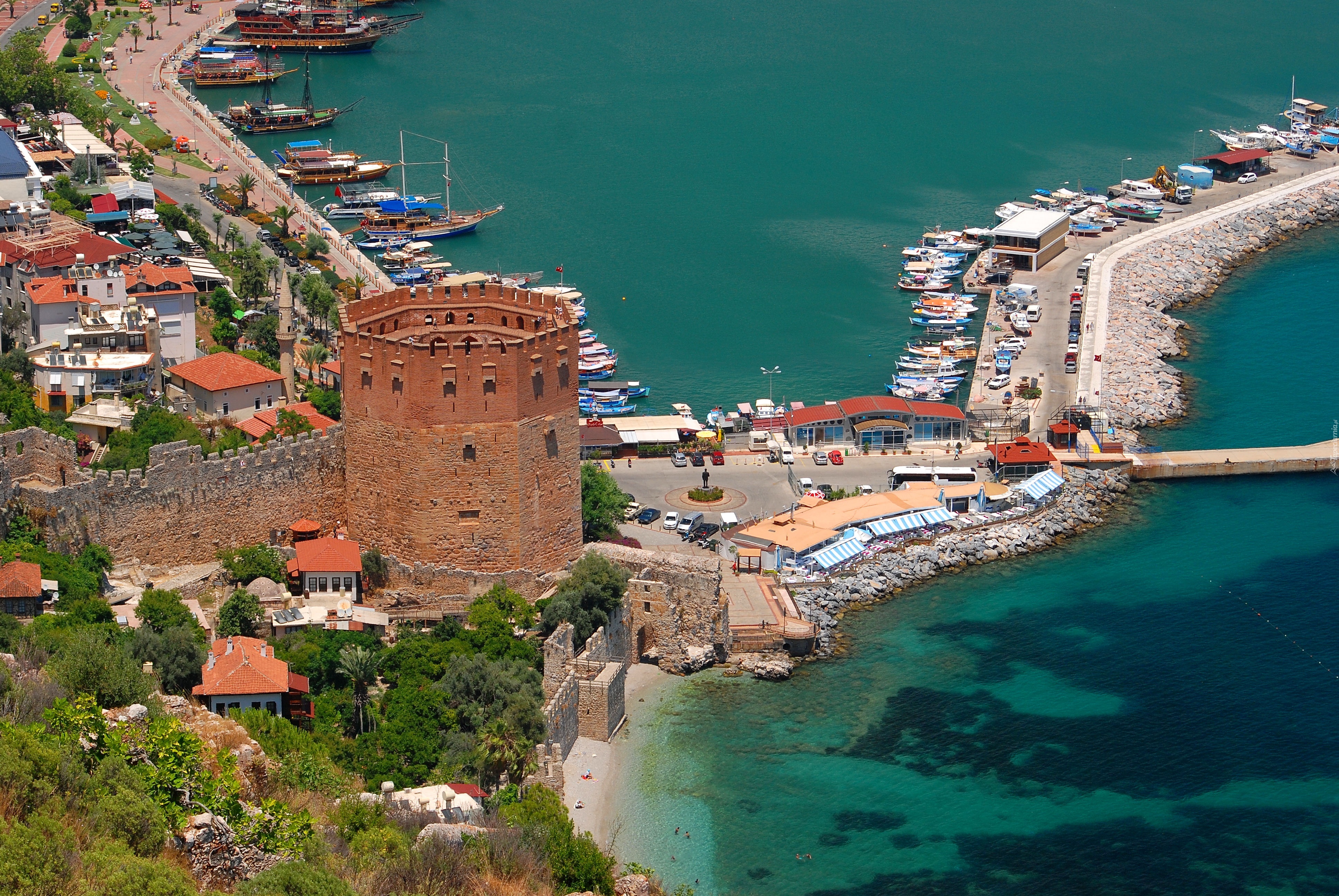 Alanya, Czerwona, Wieża, Port