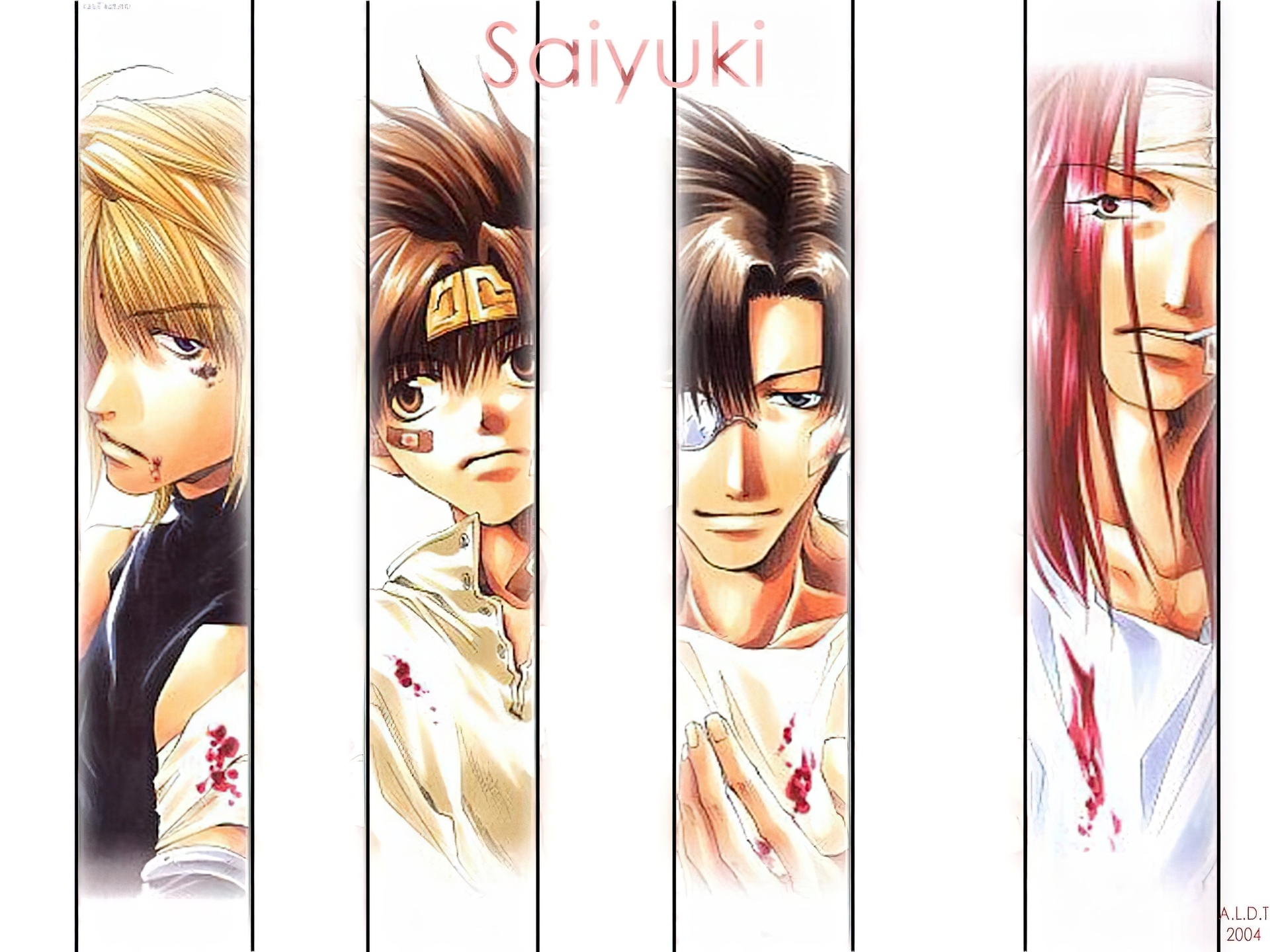 Saiyuki, rana, krew, papieros, korona