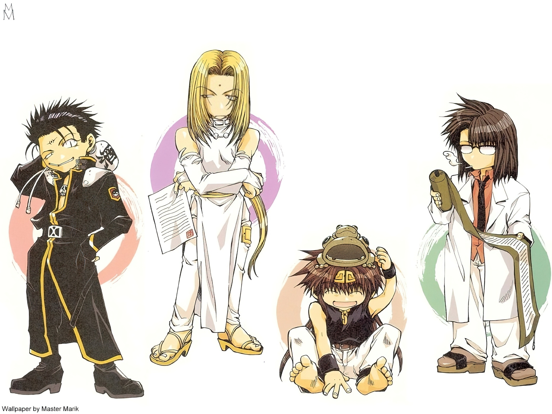 Saiyuki, ludzie, łuk, rolka