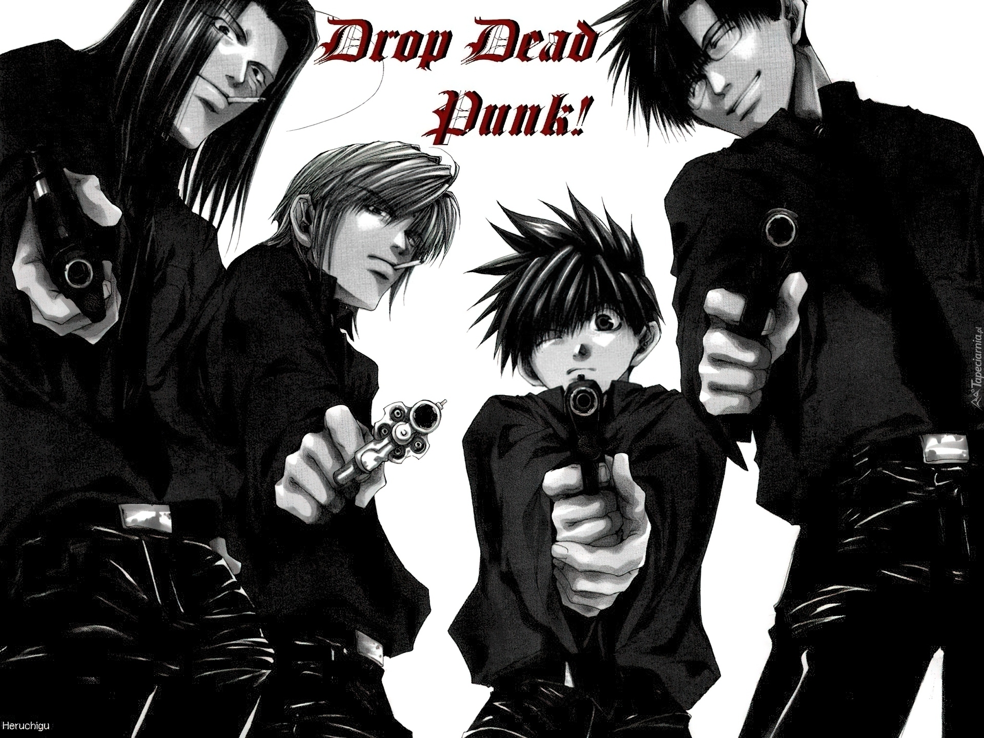 Saiyuki, pistolety, ludzie, punk