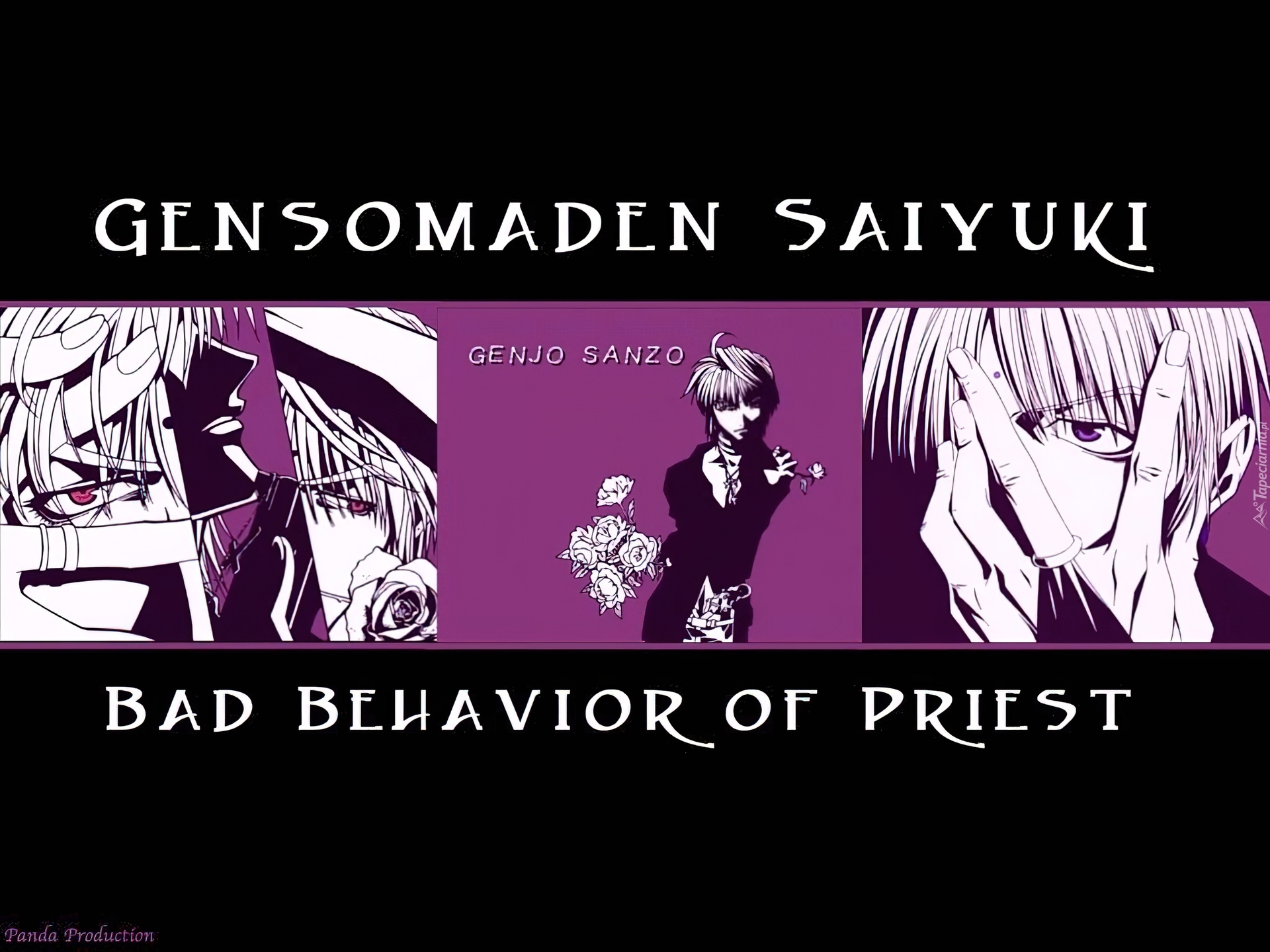 Saiyuki, oczy, ludzie, róże