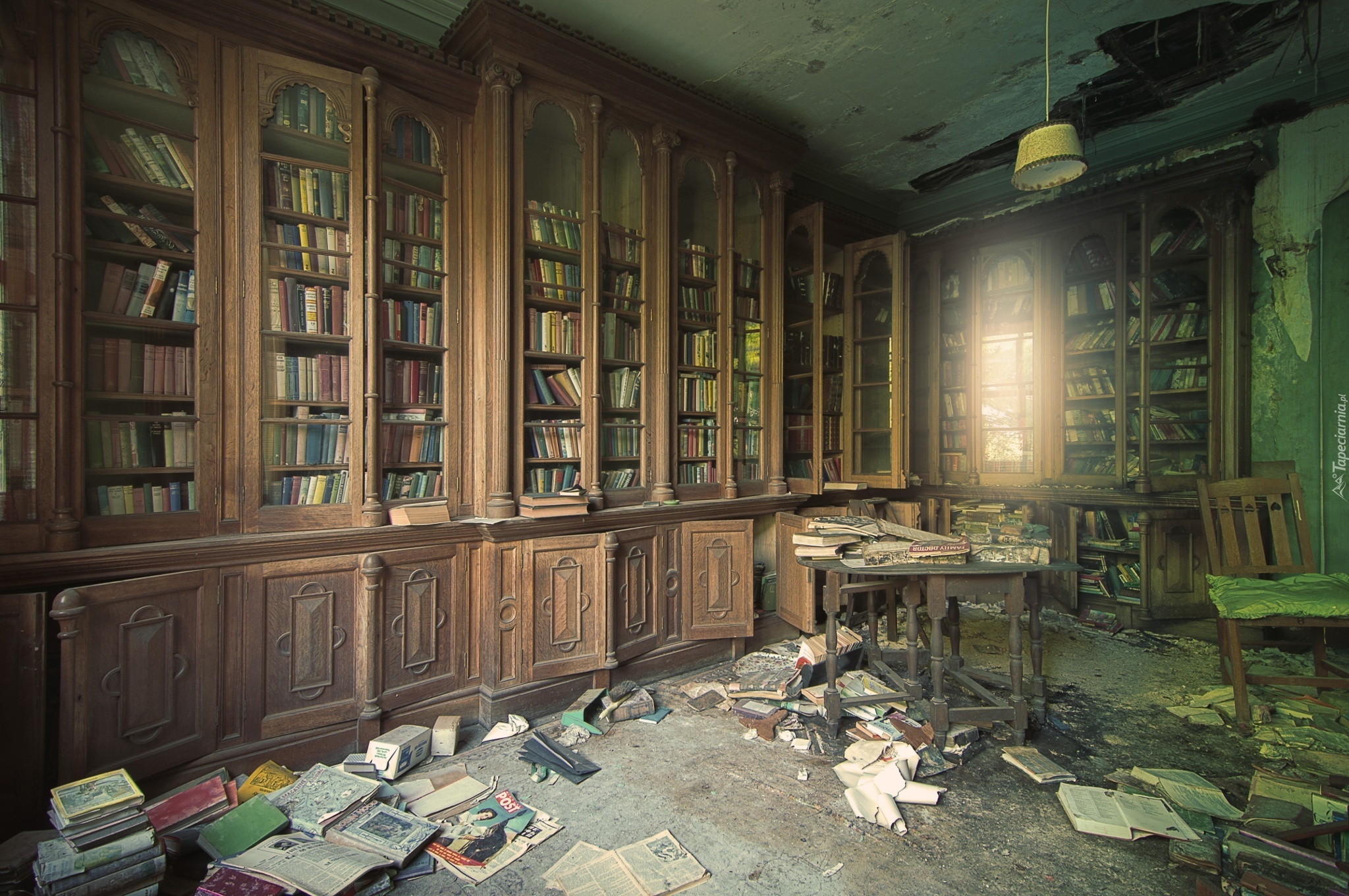 Zaniedbana, Stara, Zniszczona, Biblioteka